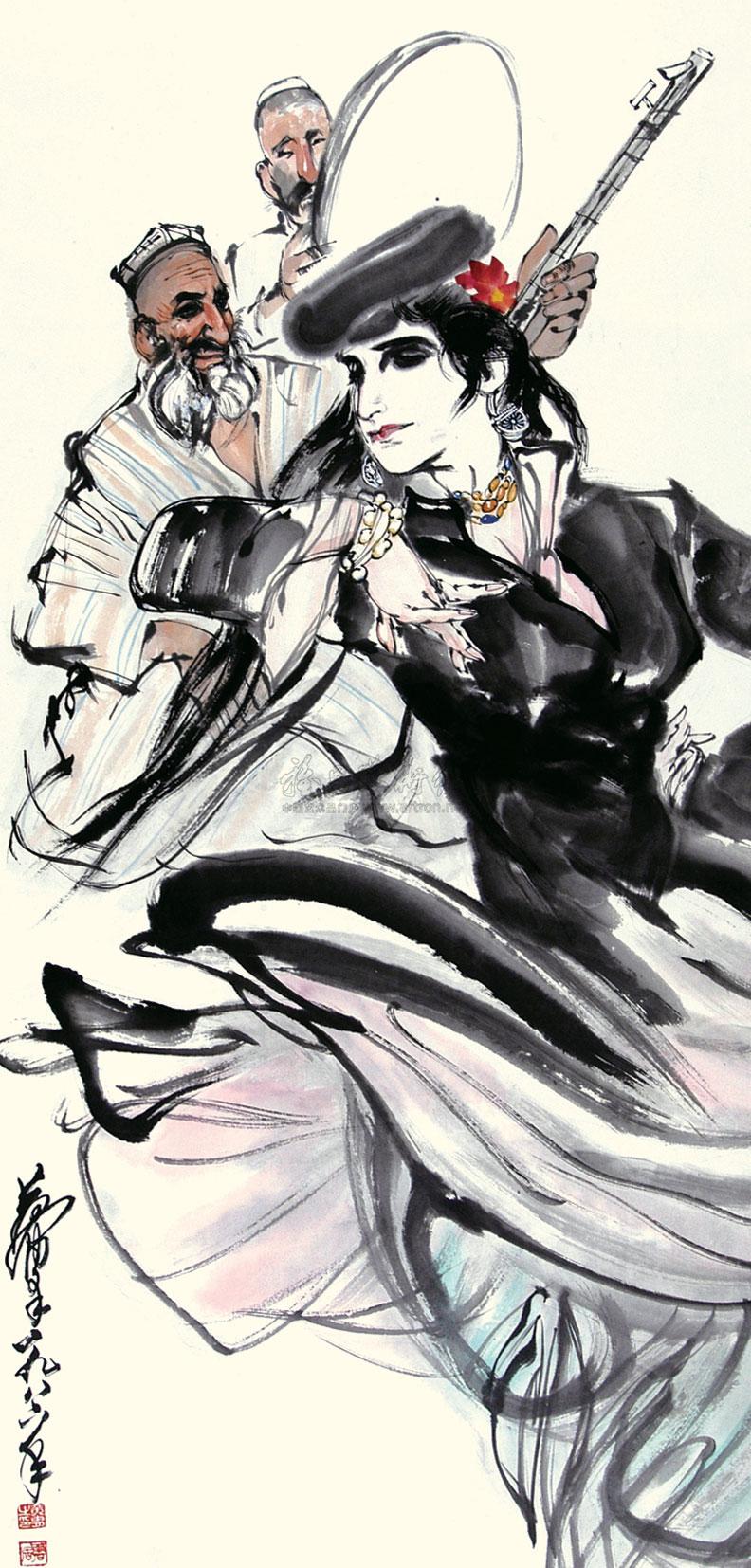 0575舞蹈立轴纸本