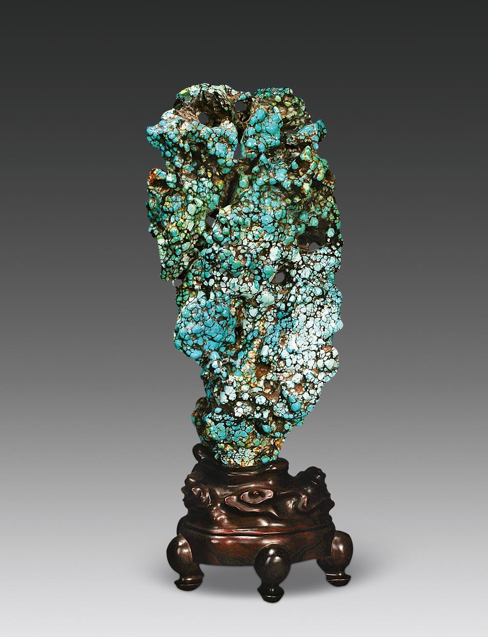 1148 清 绿松石供石