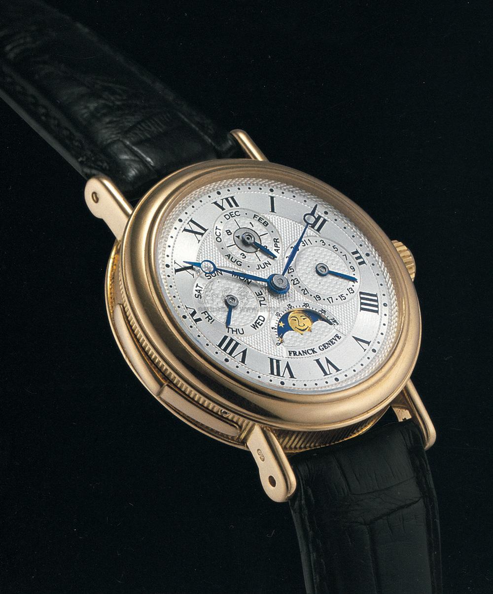 3762franckmuller黄金三问万年历月相腕表型号minuterepeater