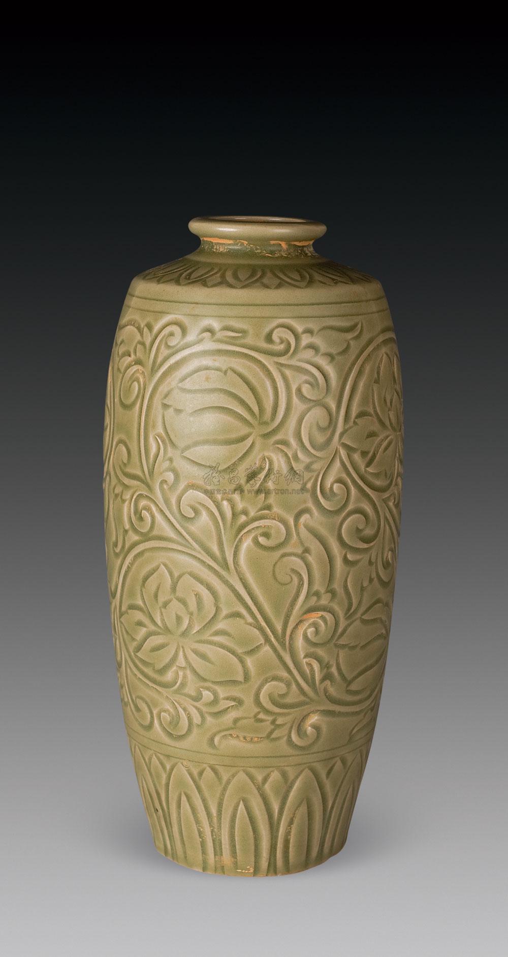 【耀州窑缠枝莲纹瓶】拍卖品_图片_价格_鉴赏_现当代及其它瓷器_雅昌