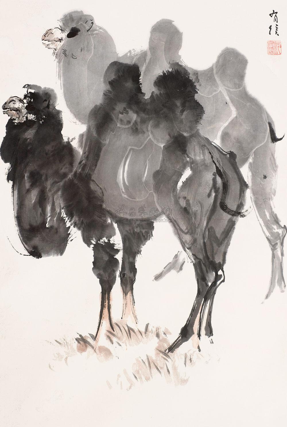 大写意骆驼的画法图片