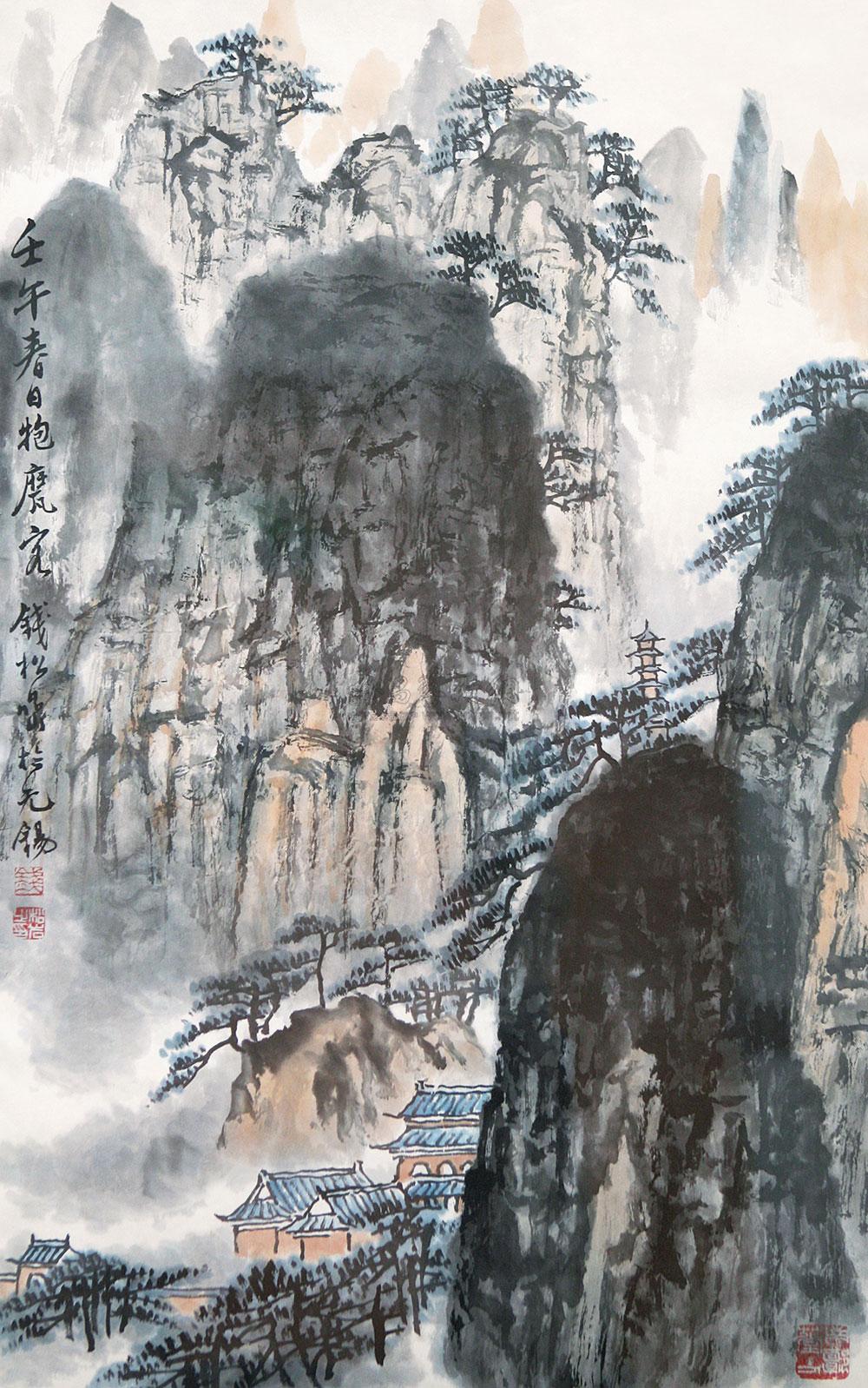深山藏古寺的那幅画图片