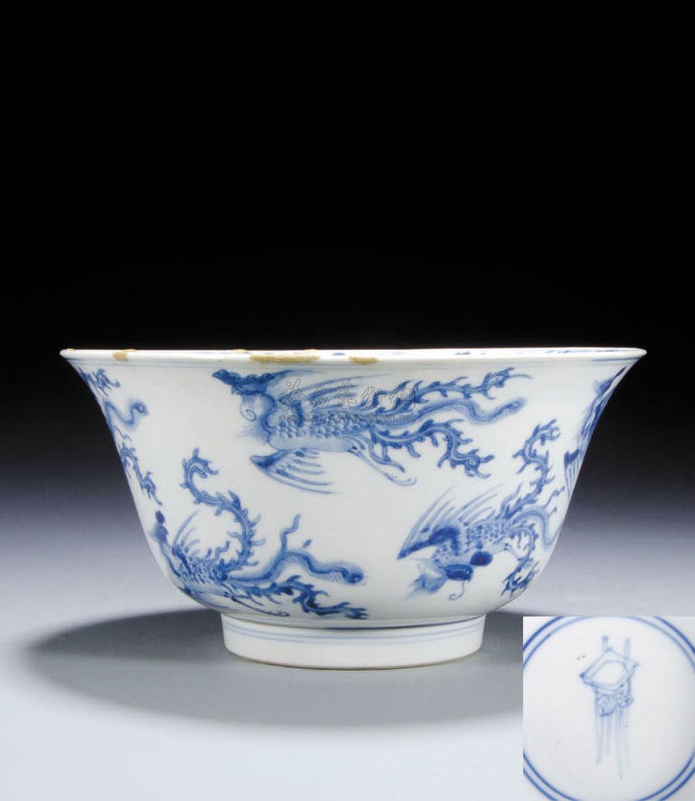 【清 青花凤纹碗】拍卖品_图片_价格_鉴赏_清代青花瓷器_雅昌艺术品