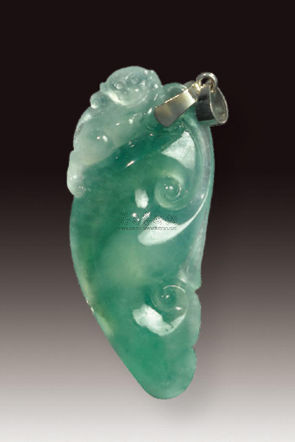 0509 老坑冰种翡翠如意挂件