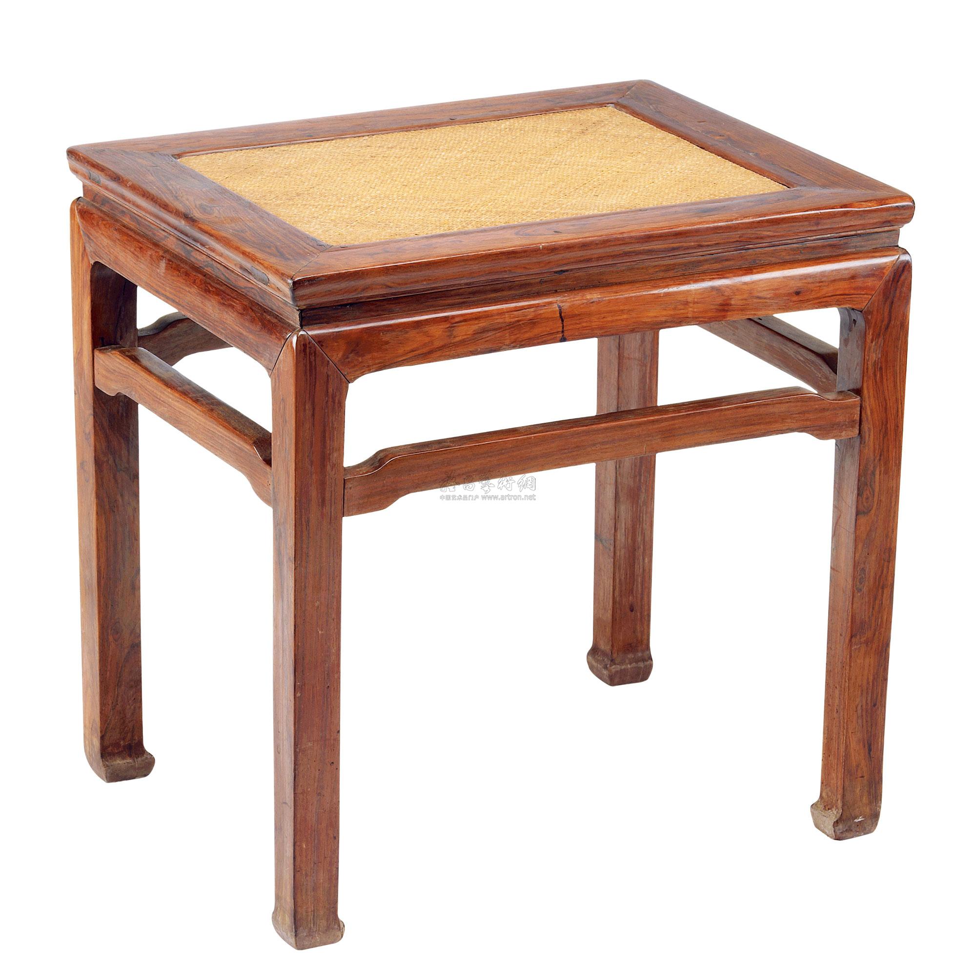 *0058 清 黄花梨束腰罗锅枨长方凳