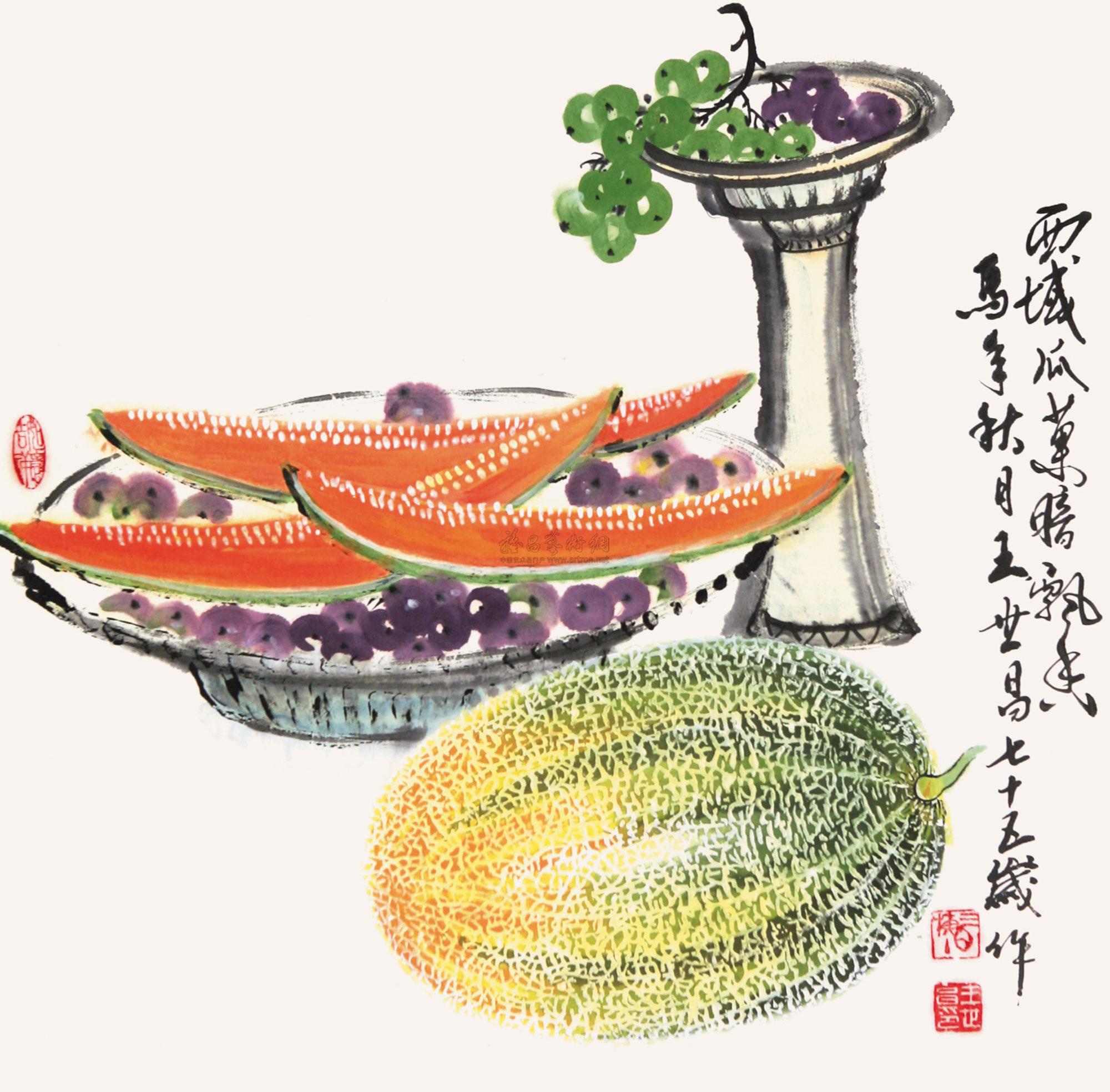 0797蔬果图立轴纸本