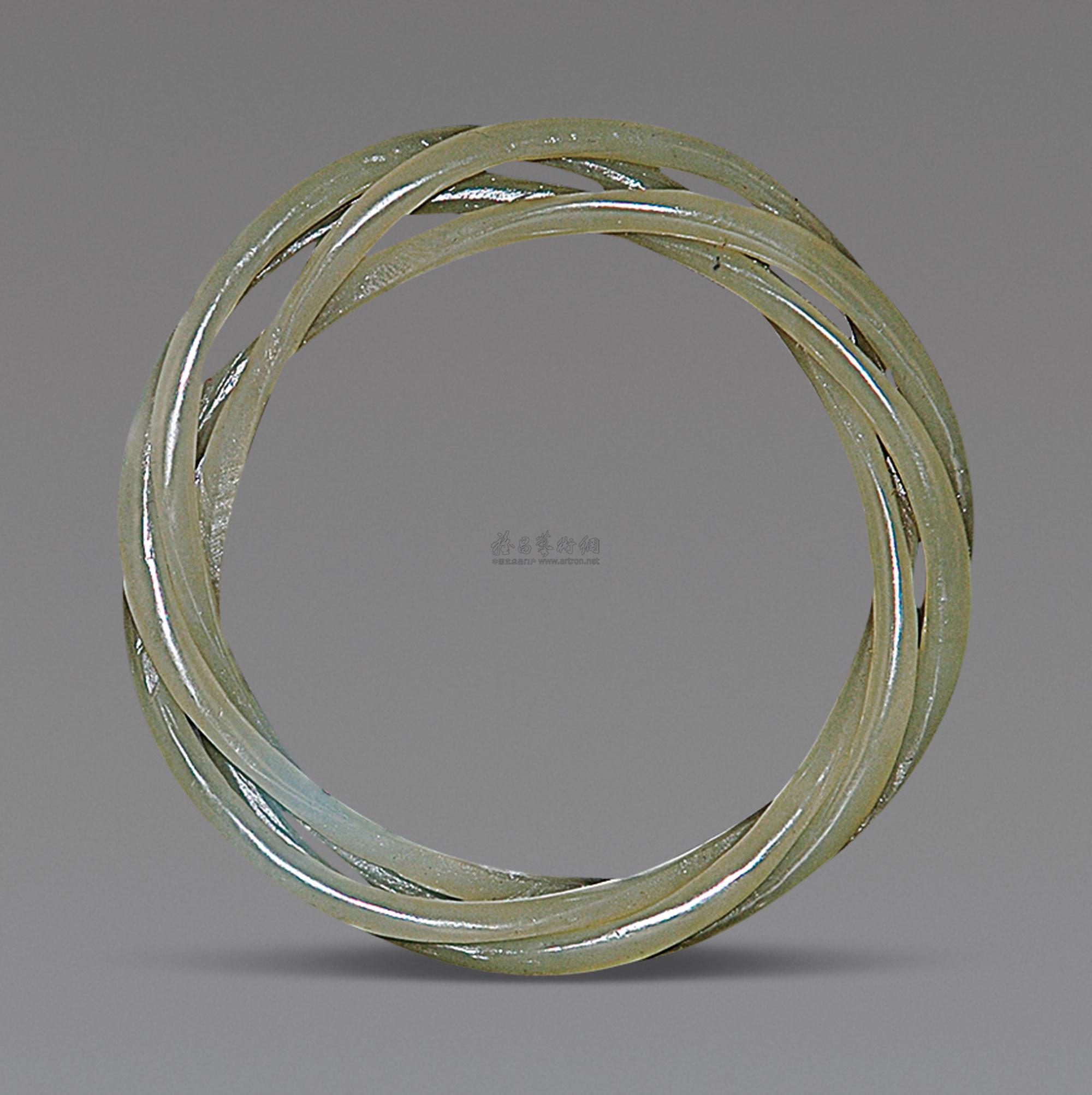 0307青白玉绳纹手镯