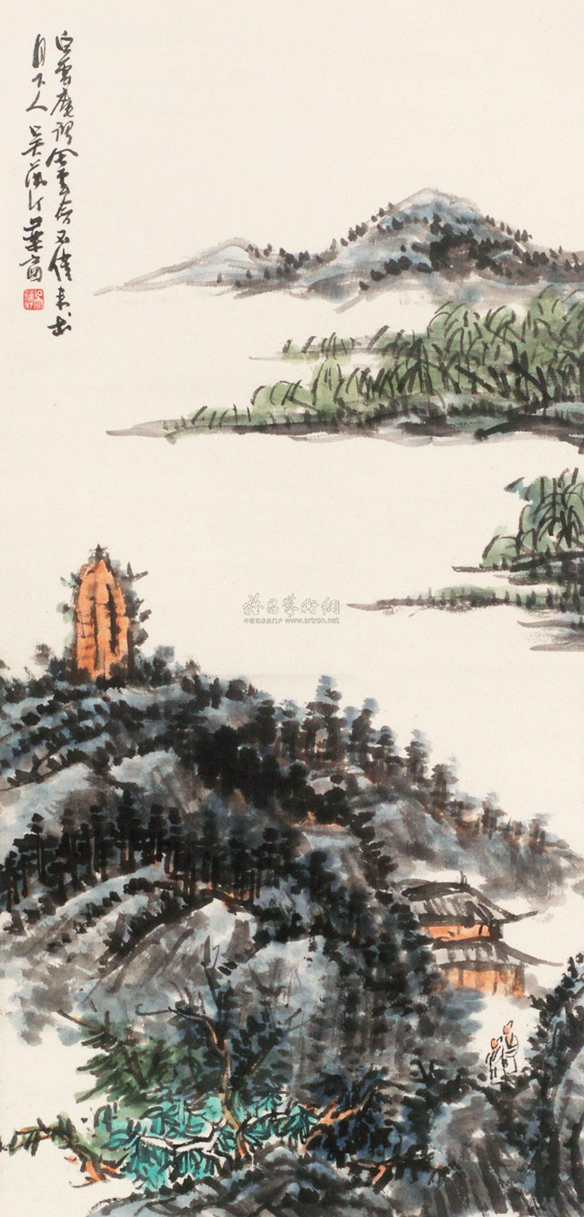 【山水 轴 设色纸本】拍卖品_图片_价格_鉴赏_绘画_雅昌艺术品拍卖网