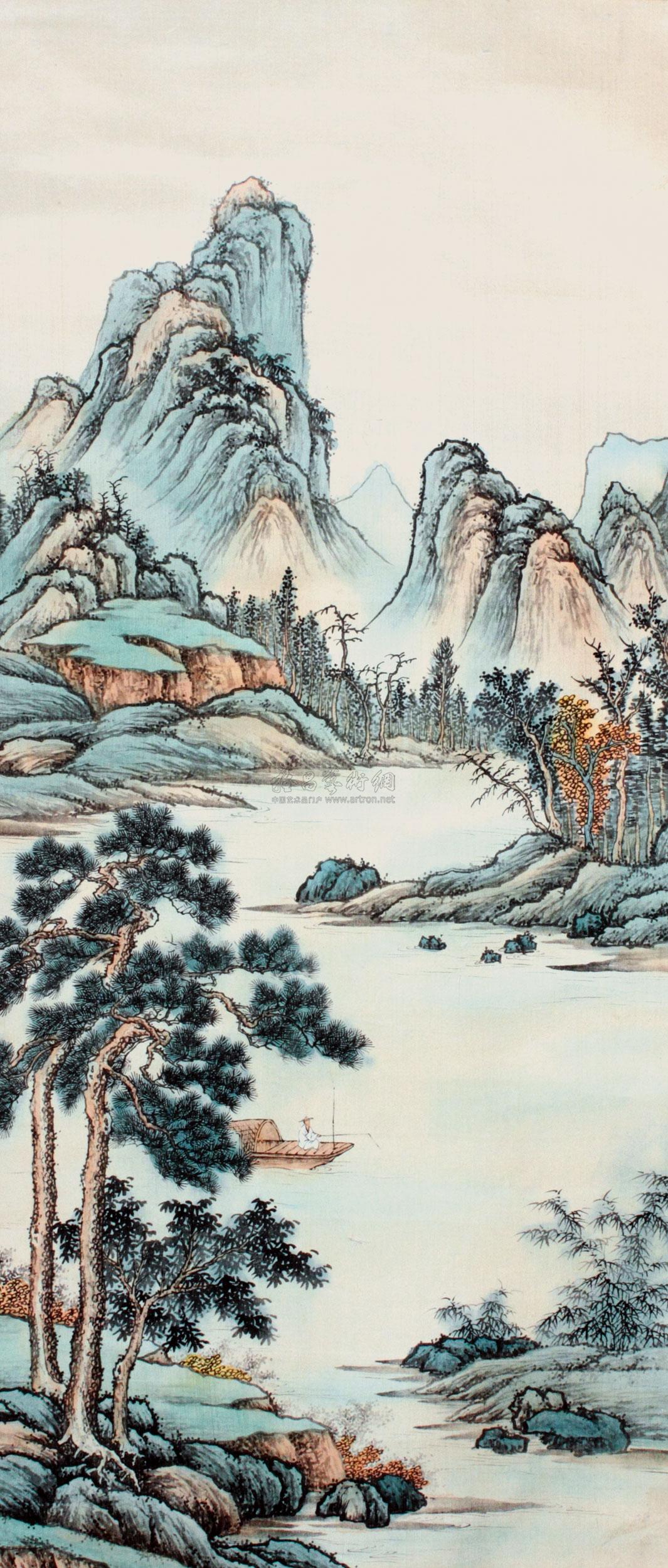 0708山水立轴绢本