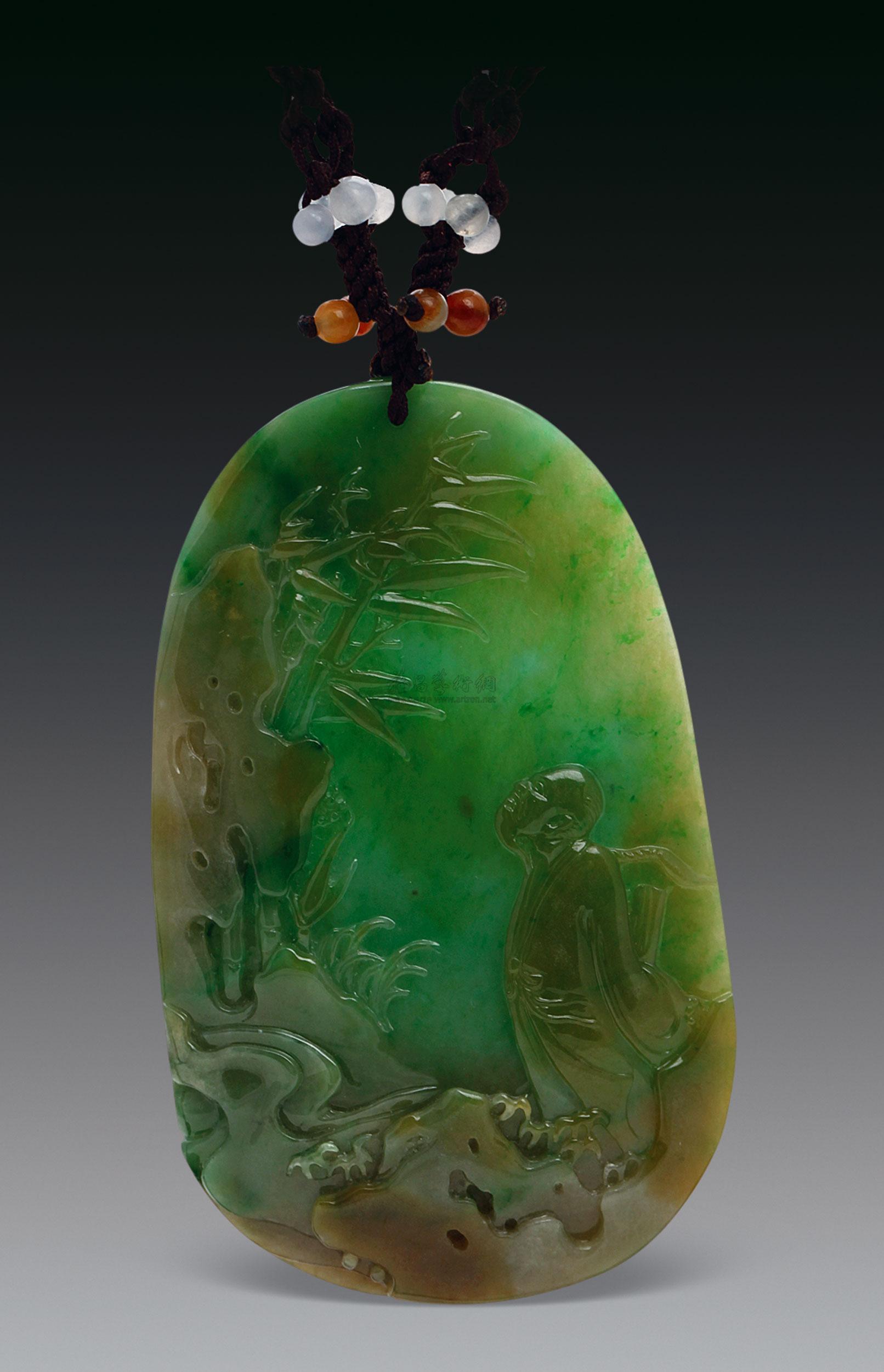 0466 翡翠人物挂件