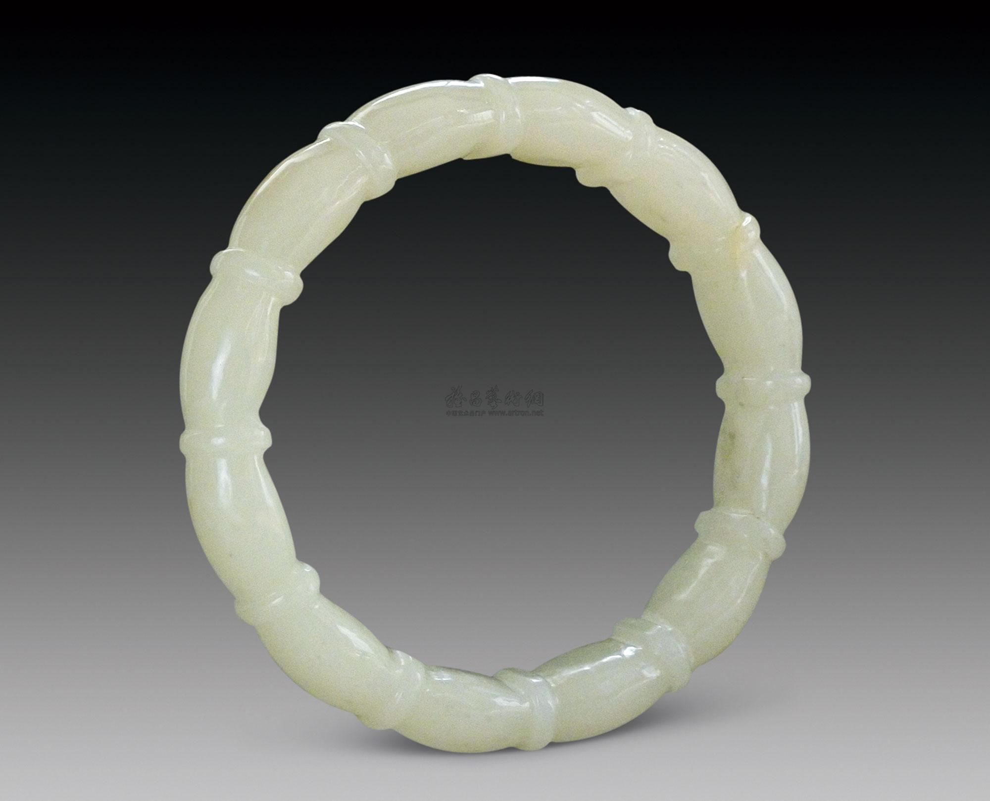 1120清白玉竹节纹手镯