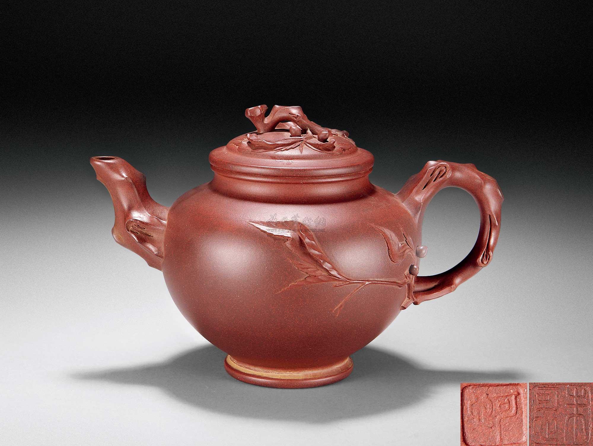 0479 朱可心桃报春壶