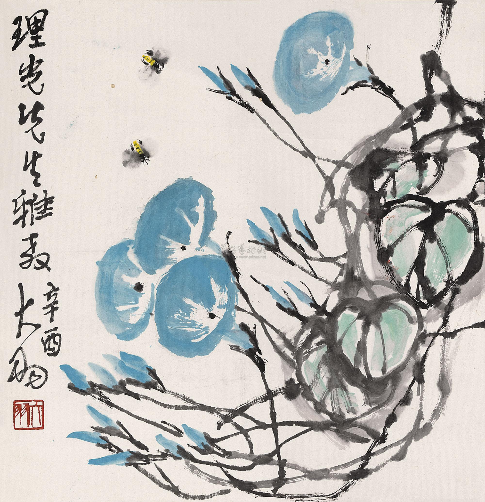 1043春光镜心设色纸本