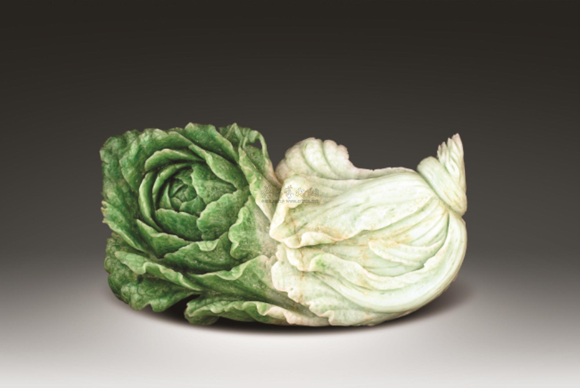 【现代 翠玉雕白菜摆件】拍卖品_图片_价格_鉴赏_珠宝翡翠_雅昌艺术品