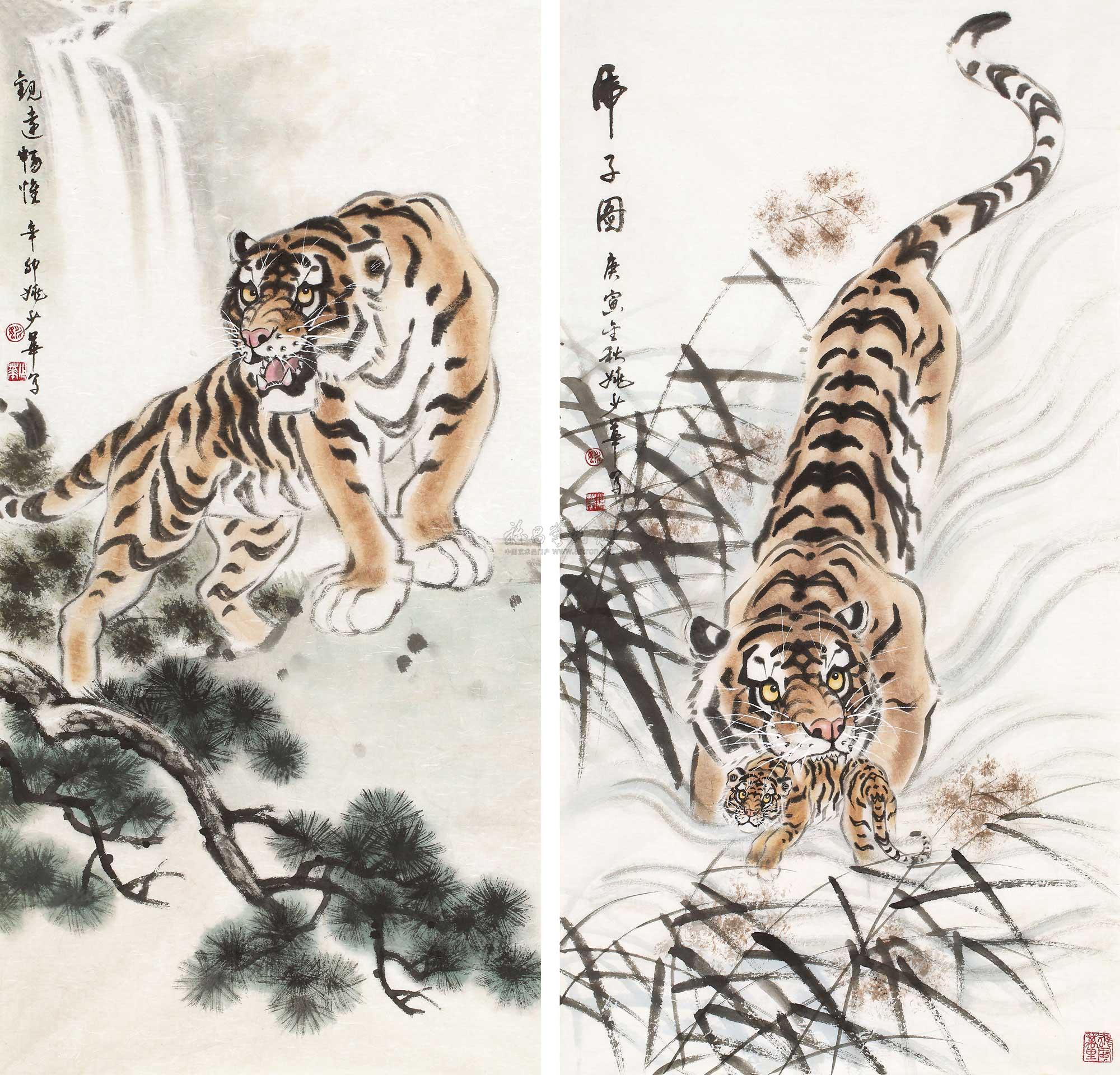 17562010年作2011年作上山虎下山虎软片纸本