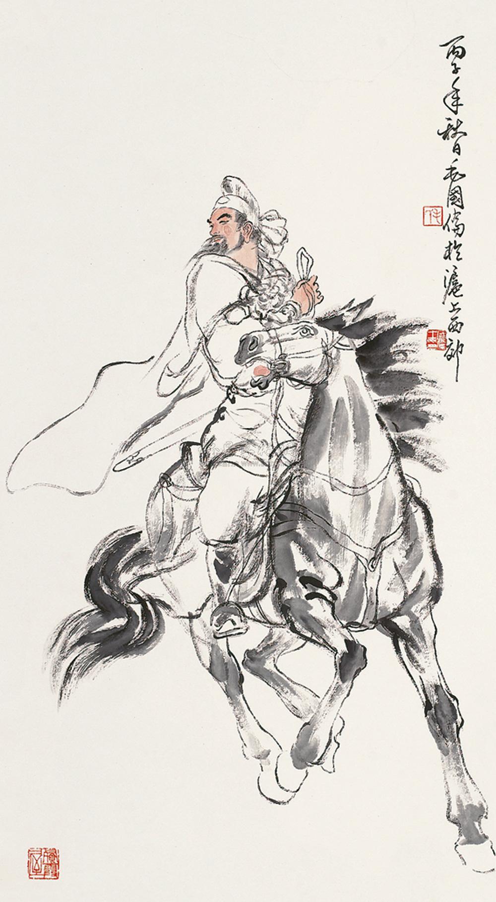 马踏飞燕插画图片