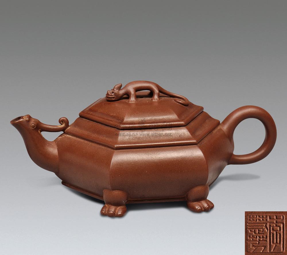 【李慧芳 四足龙壶】拍卖品_图片_价格_鉴赏_紫砂_雅昌艺术品拍卖网