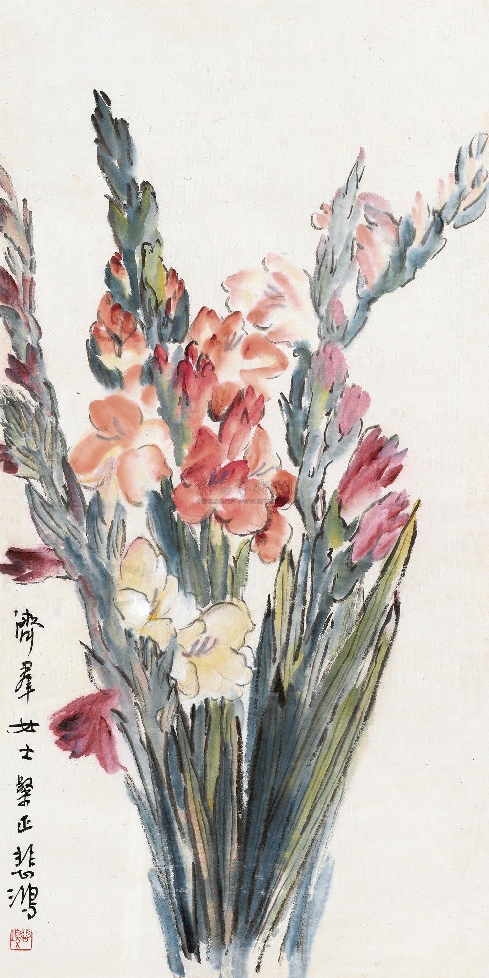 1292菖蒲花镜心设色纸本