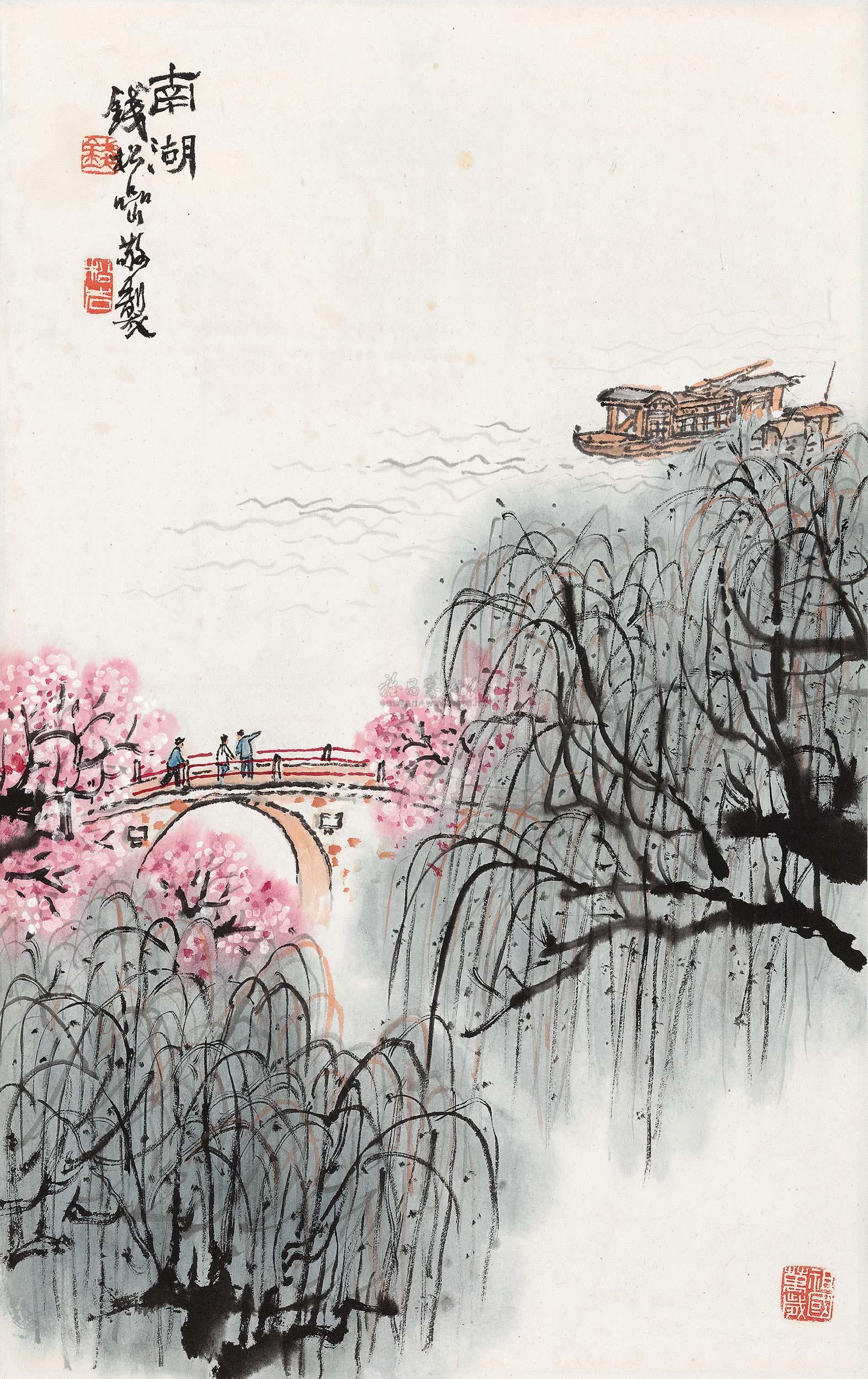 【南湖 镜心 设色纸本】拍卖品_图片_价格_鉴赏_绘画_雅昌艺术品拍卖