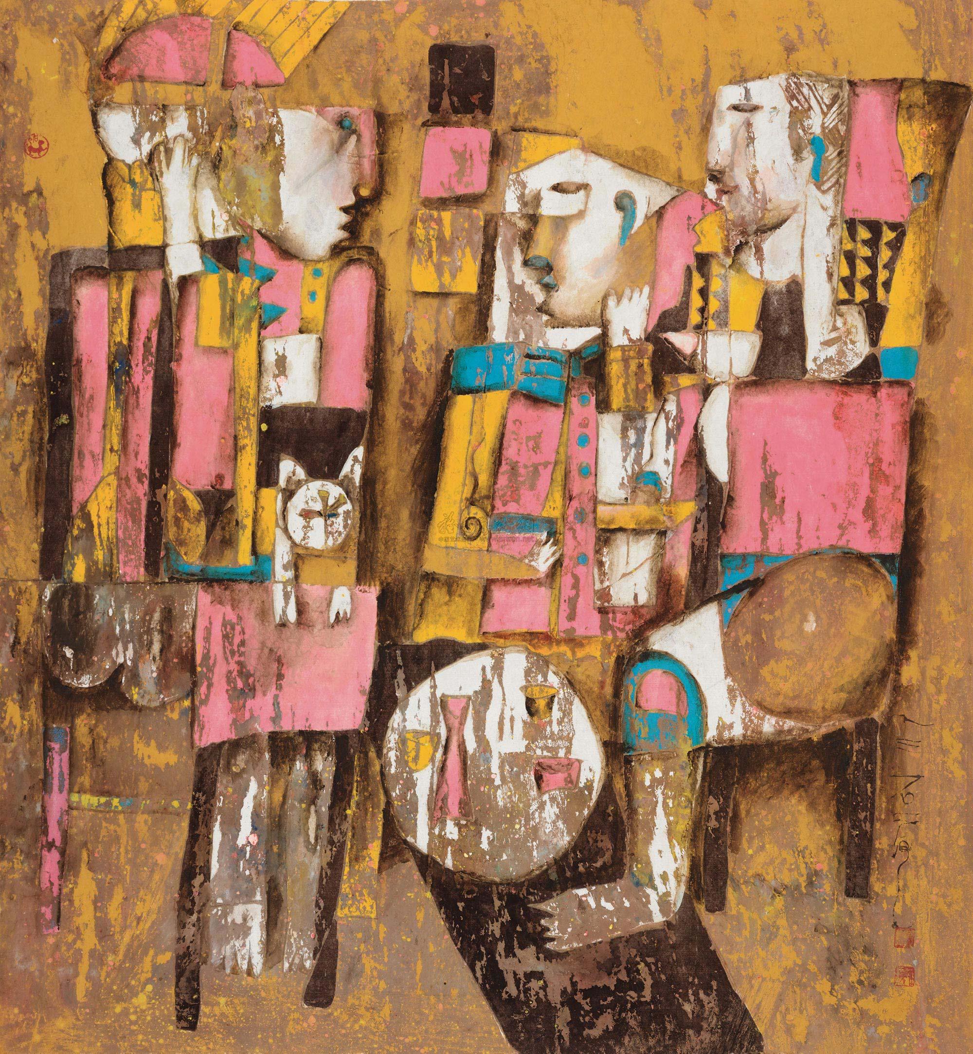 【重彩人物 镜心 设色纸本】拍卖品_图片_价格_鉴赏_绘画_雅昌艺术品