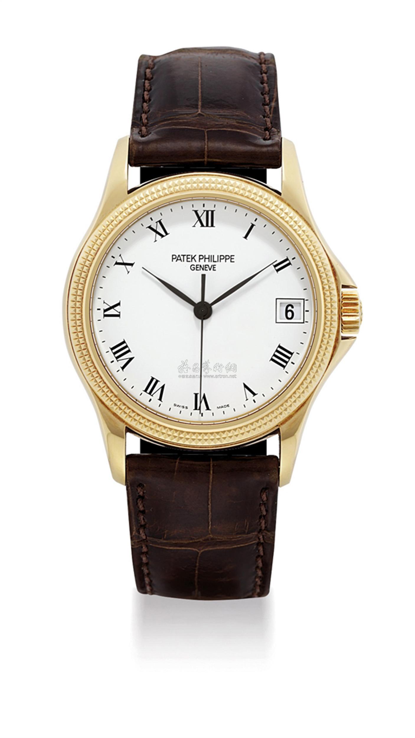 a fine 18k gold automatic wristwatch with swee