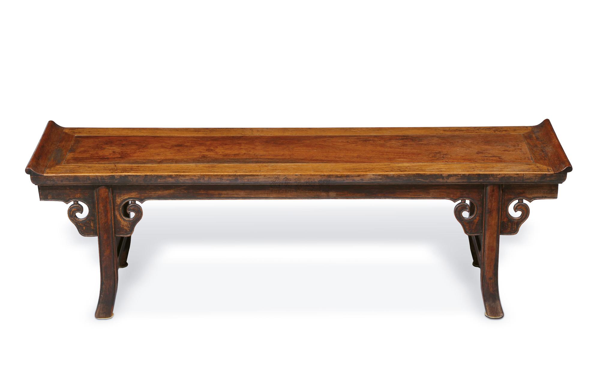 1598 明 黄花梨鸂鶒撇腿翘头炕案