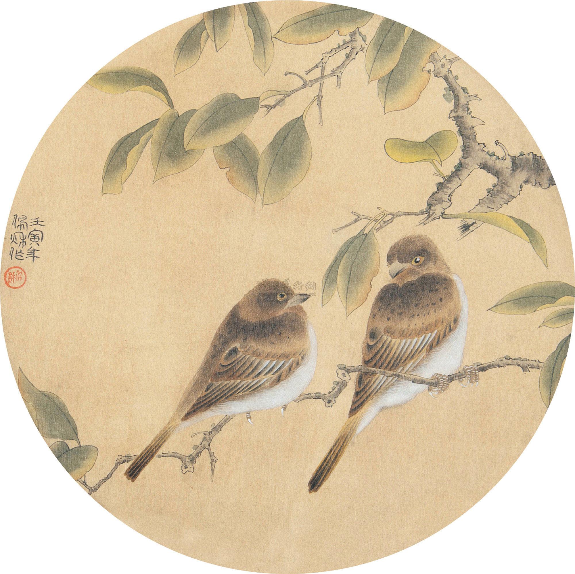 【花鸟 团扇 设色绢本】拍卖品_图片_价格_鉴赏_绘画_雅昌艺术品拍卖