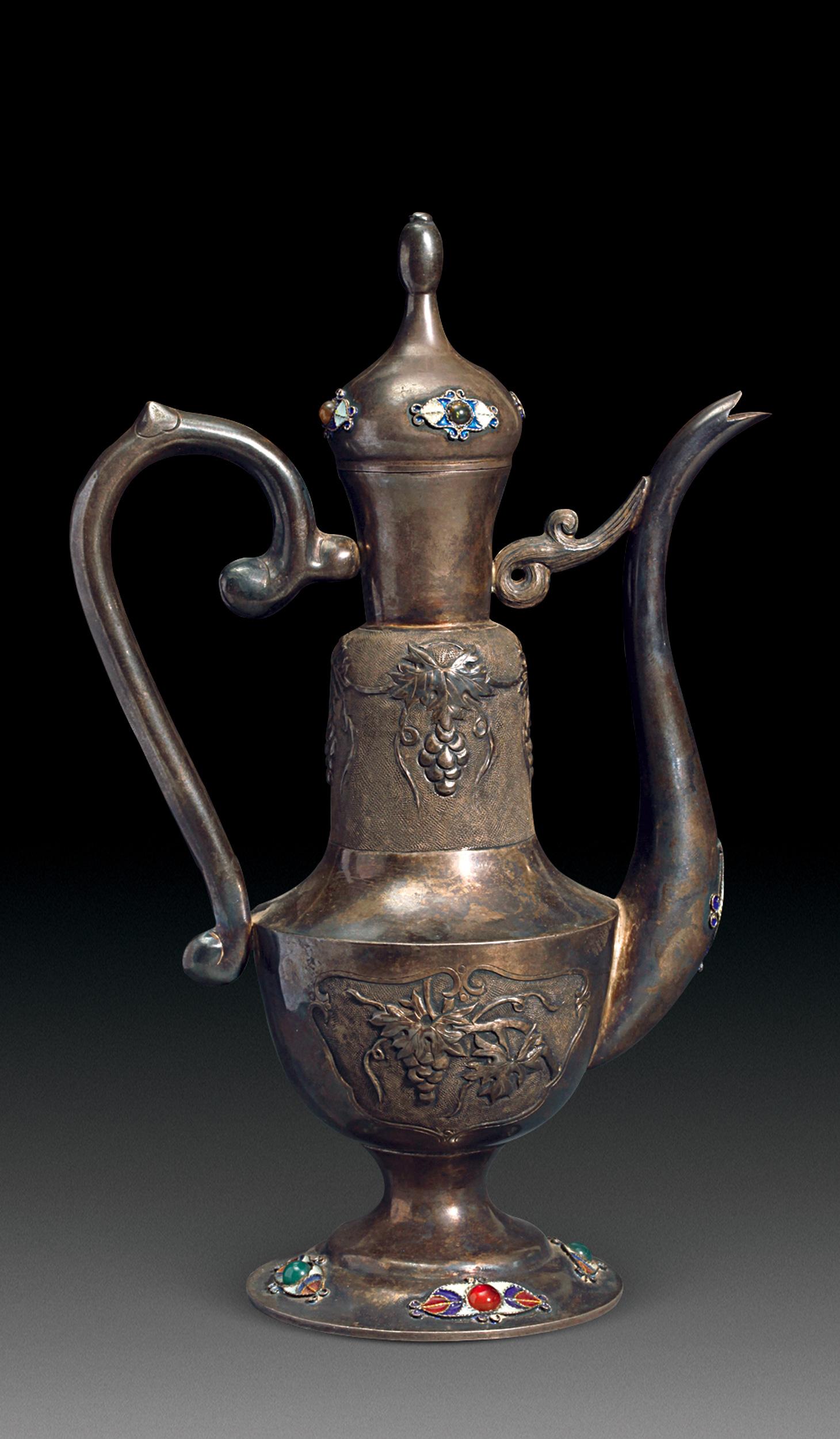 【清晚期 银壶】拍卖品_图片_价格_鉴赏_金银琉璃珐琅器_雅昌艺术品