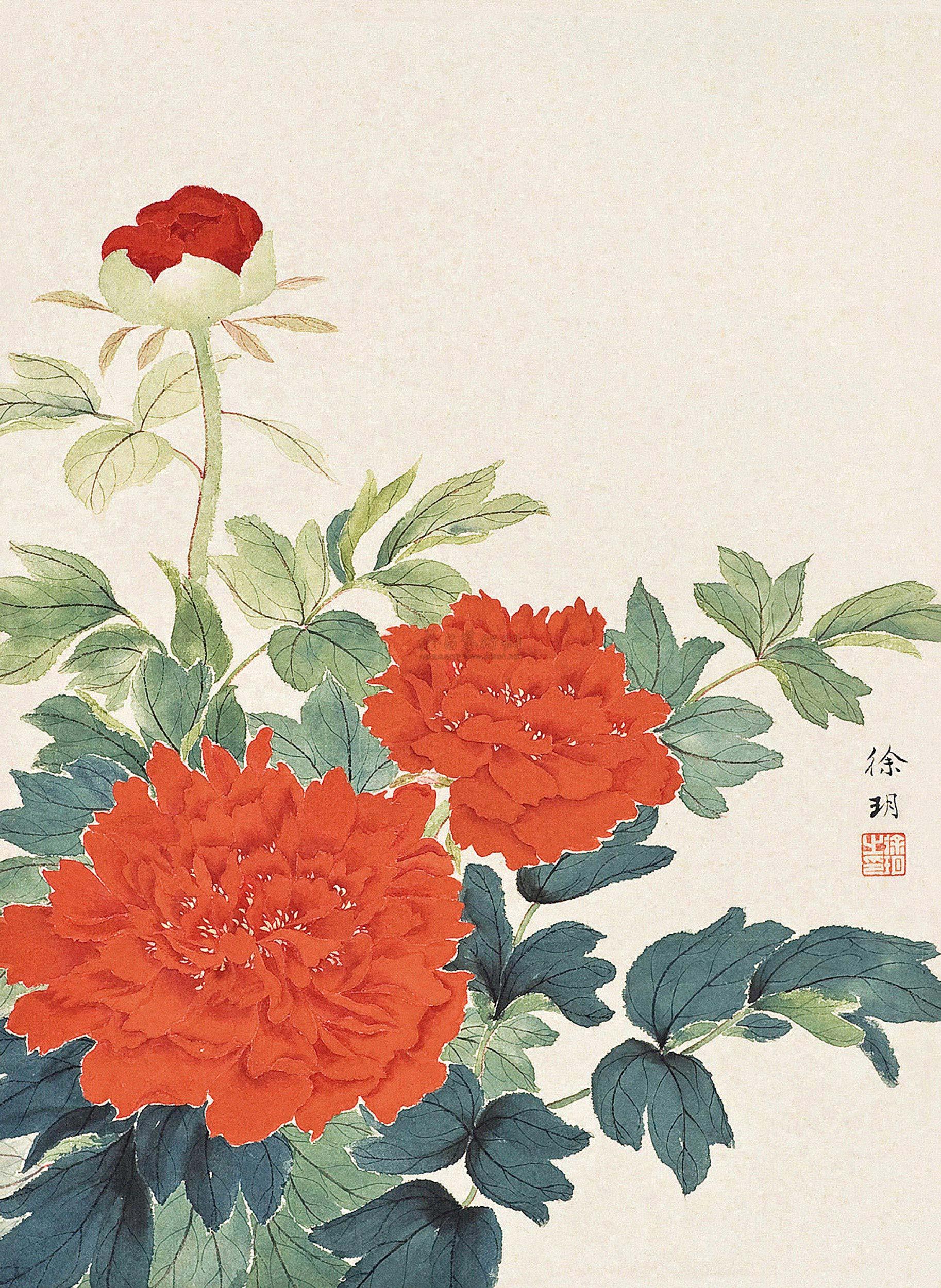 【重彩牡丹 立轴】拍卖品_图片_价格_鉴赏_绘画_雅昌艺术品拍卖网