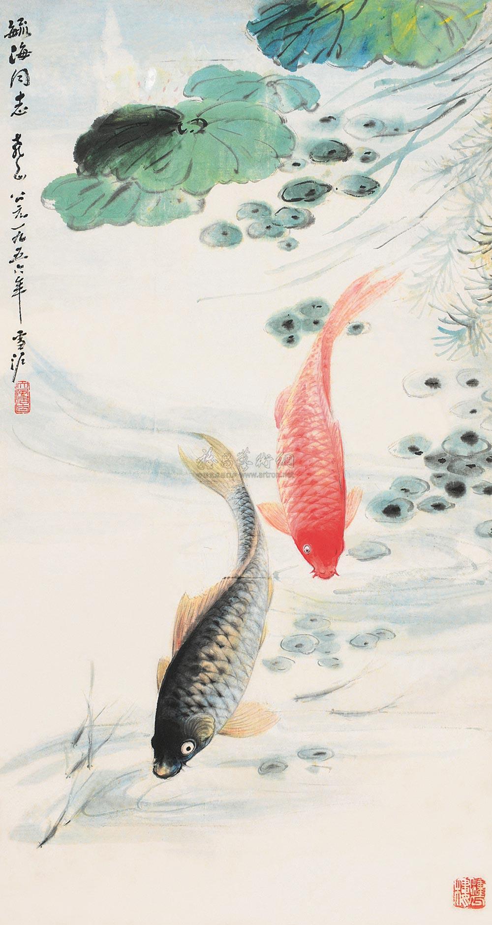 0489鲤鱼立轴