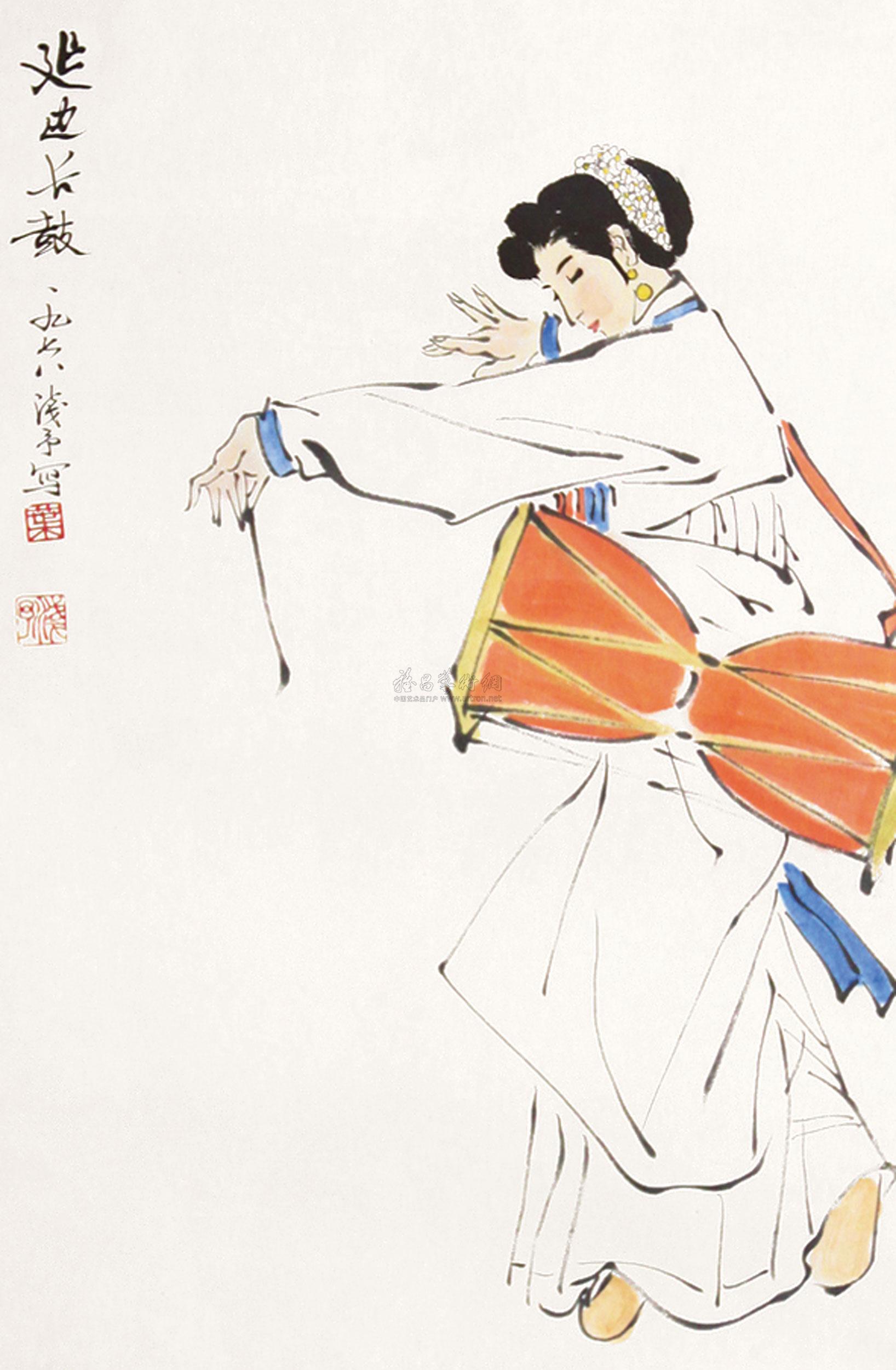 1375 舞蹈人物 立轴