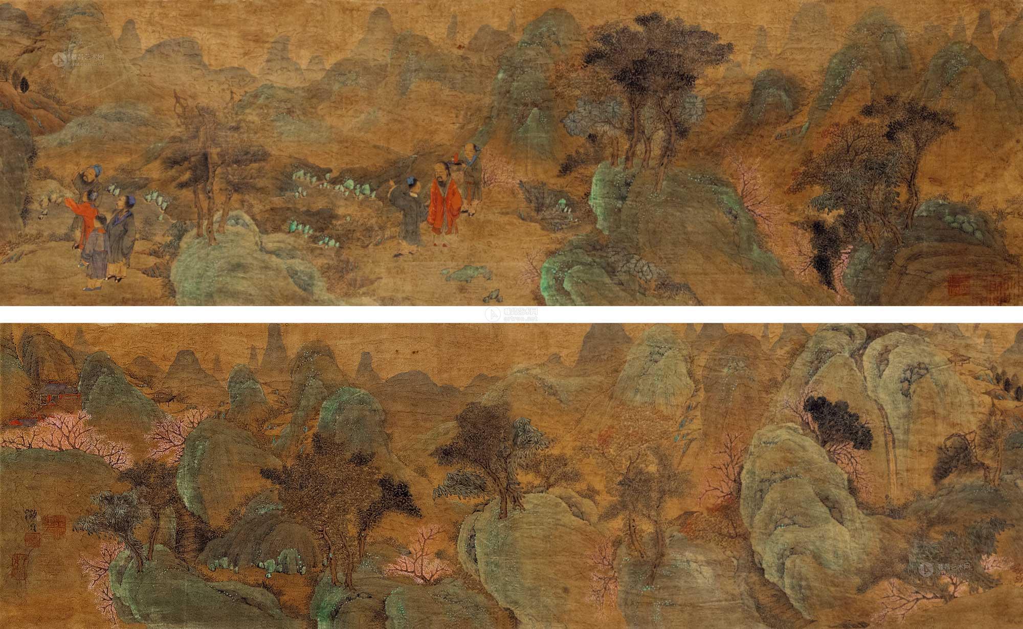 2147桃花源记手卷设色绢本