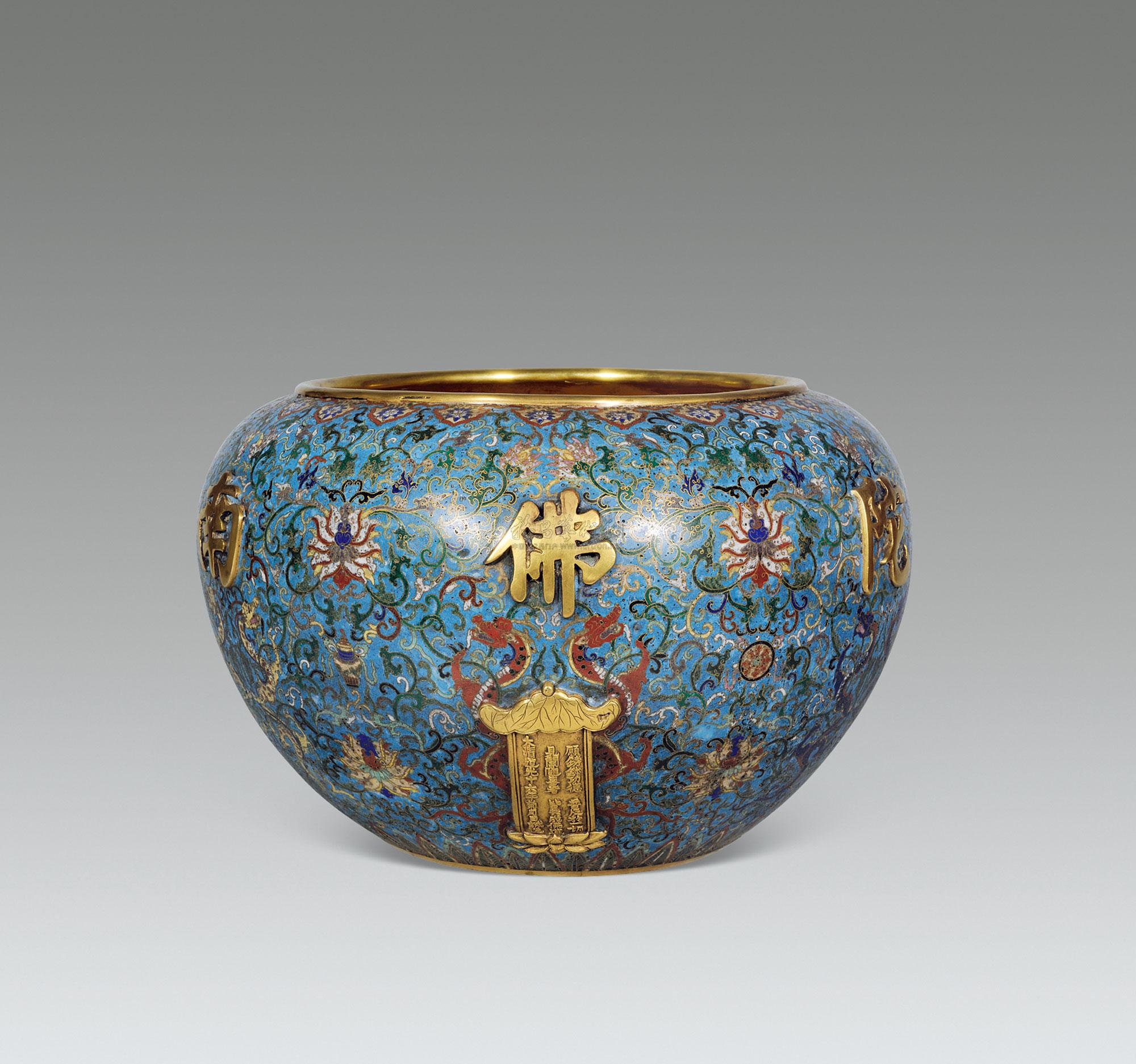 3025 掐丝珐琅阿弥陀佛钵