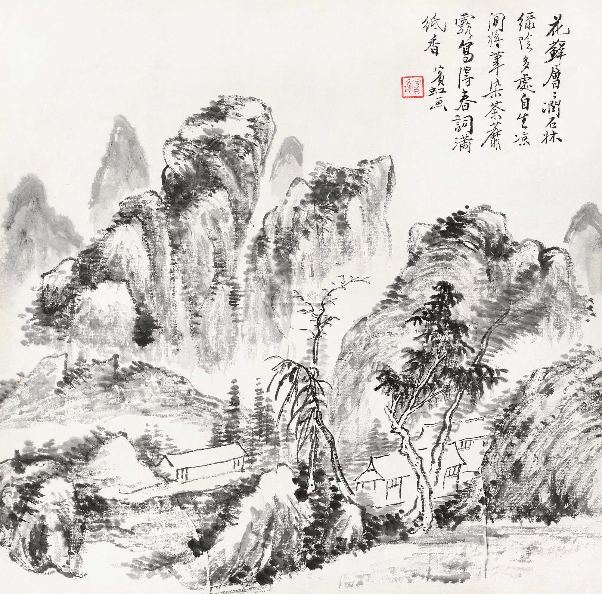 【消夏图 立轴 水墨纸本】拍卖品_图片_价格_鉴赏_绘画_雅昌艺术品拍卖网