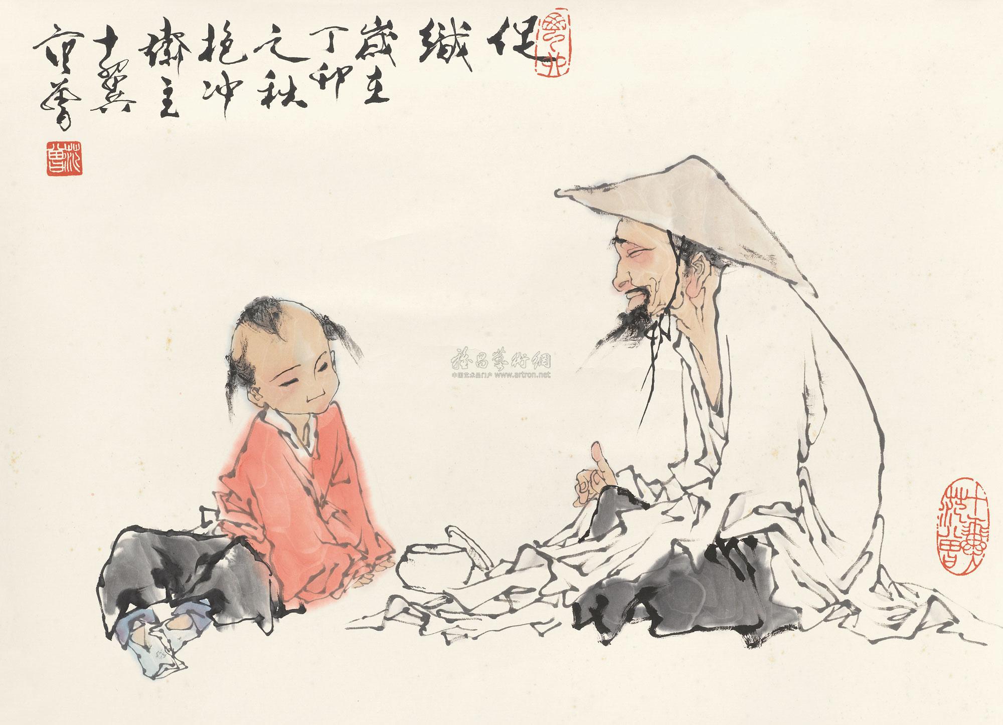 21361987年作促织图立轴纸本