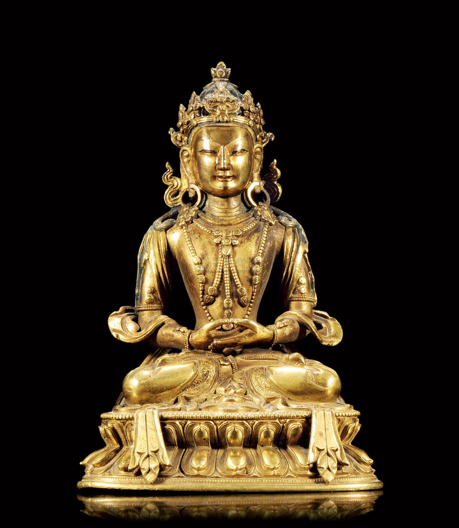 0319清铜鎏金无量寿佛