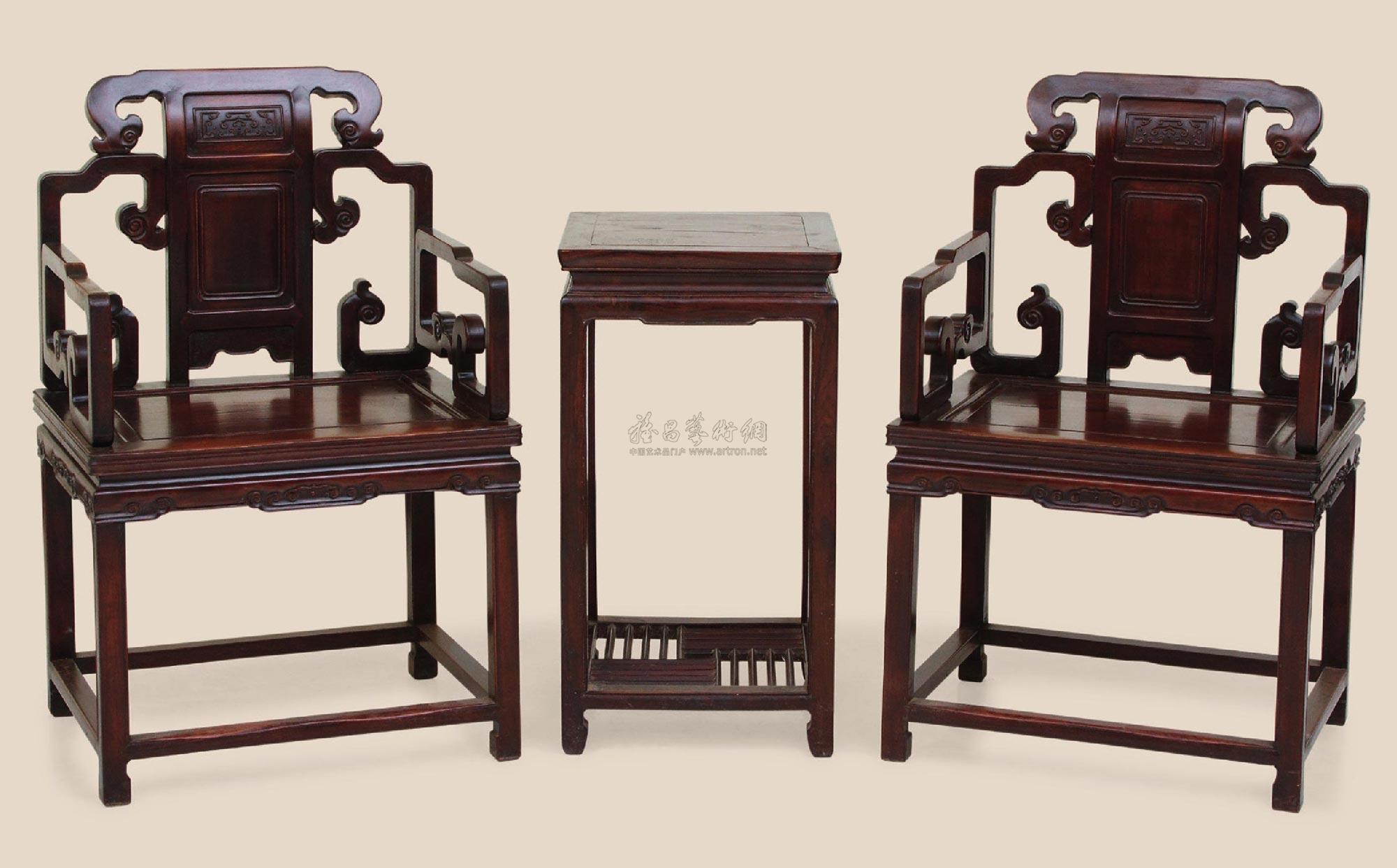 【清 红木太师椅 (三件)】拍卖品_图片_价格_鉴赏_红木_雅昌艺术品拍卖网