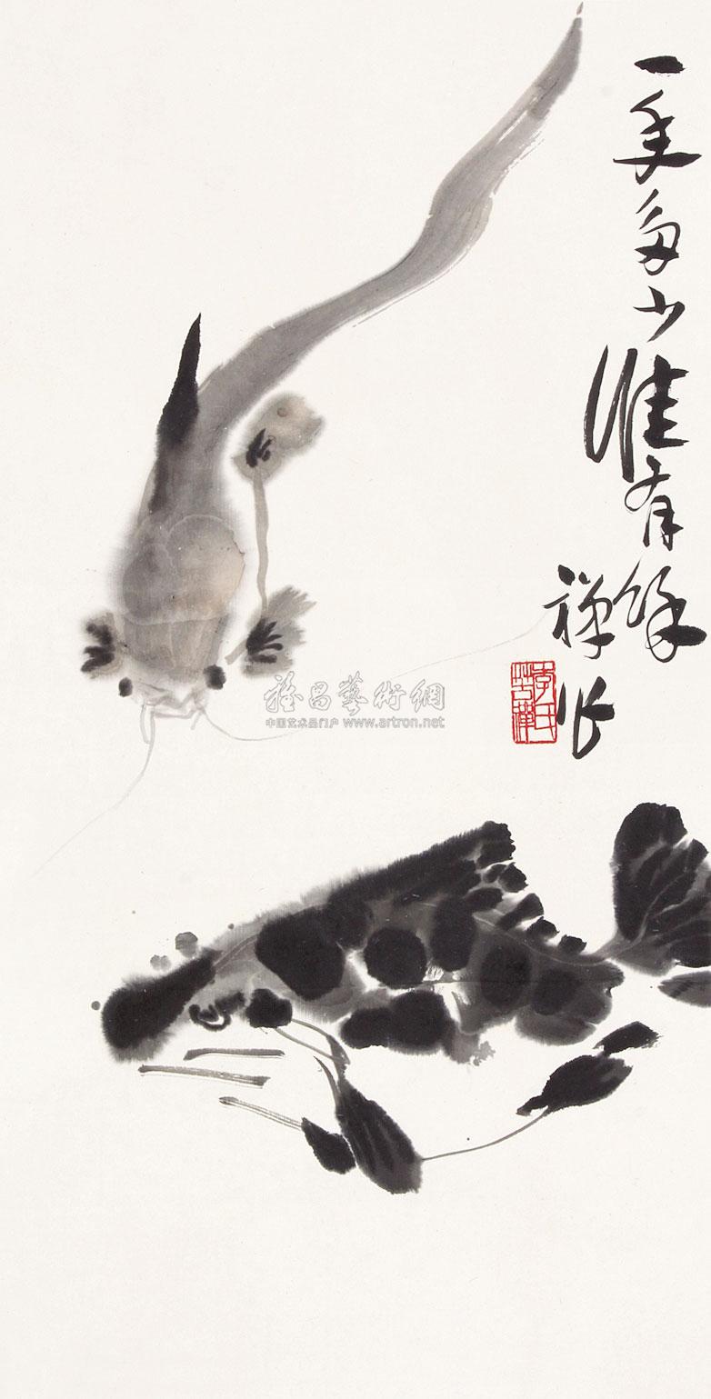 1334 桂鱼 立轴 纸本