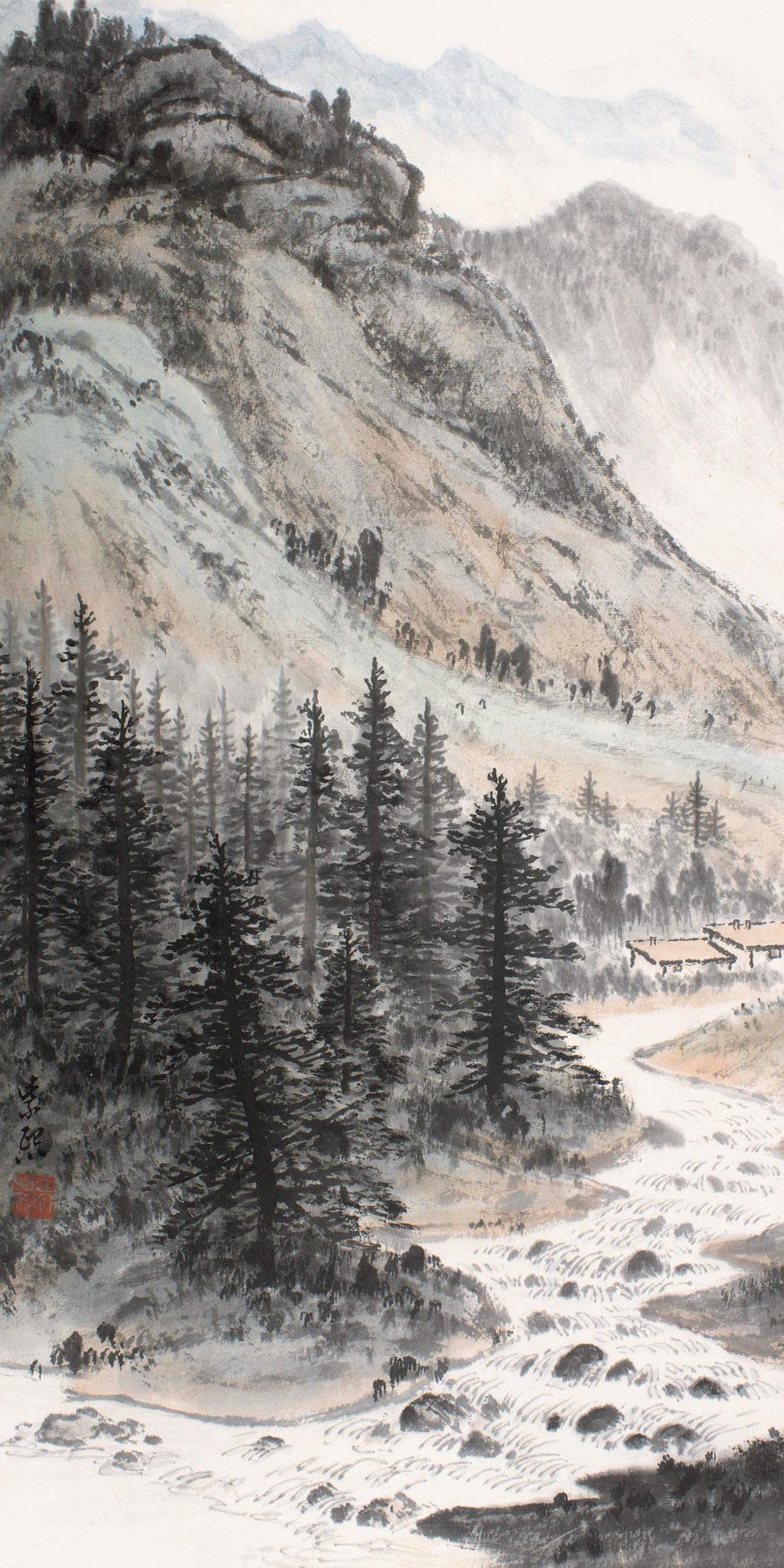 【长白山 镜心 设色纸本】拍卖品_图片_价格_鉴赏_绘画_雅昌艺术品