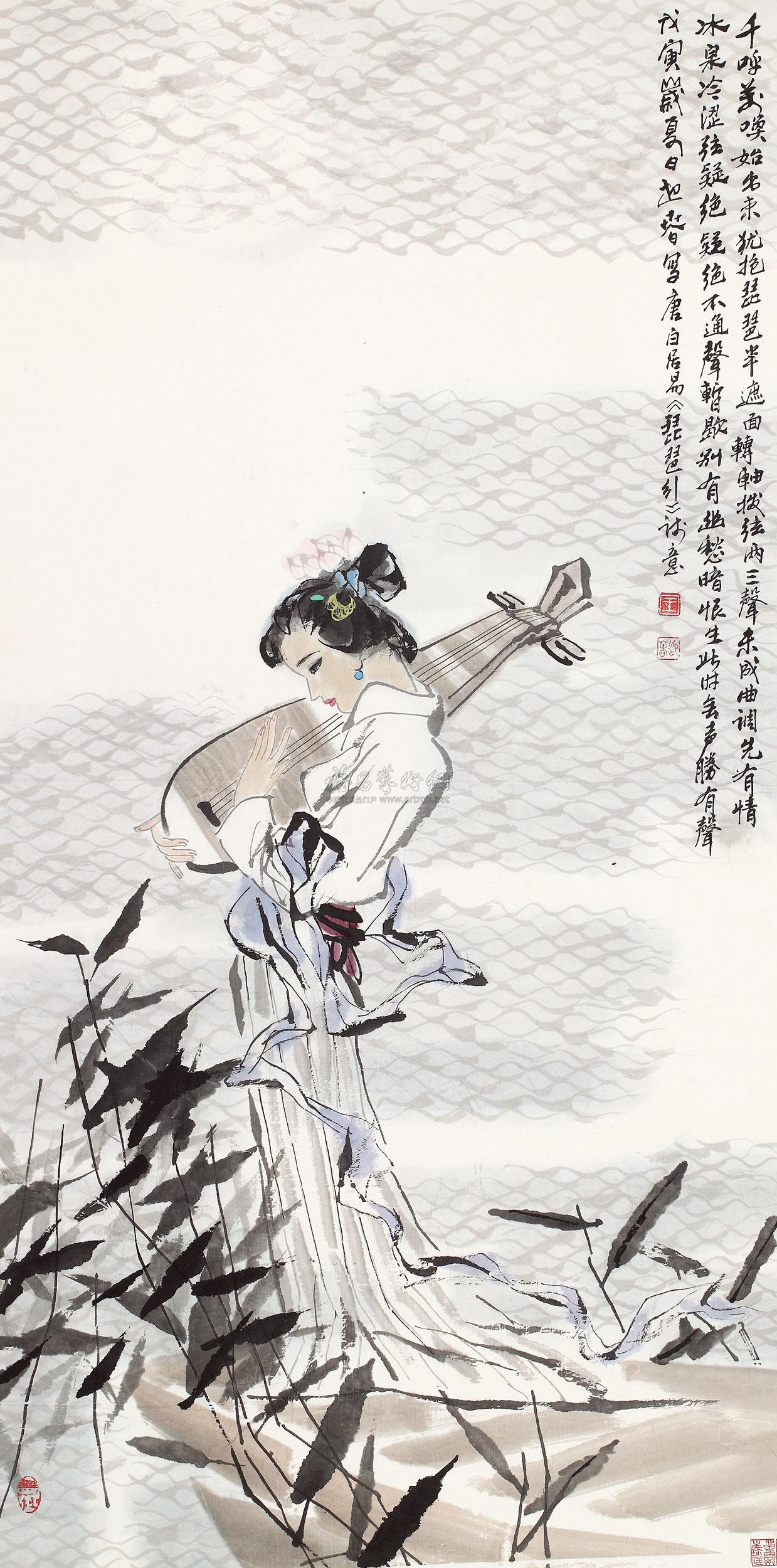【琵琶行 镜片 设色纸本】拍卖品_图片_价格_鉴赏_绘画_雅昌艺术品