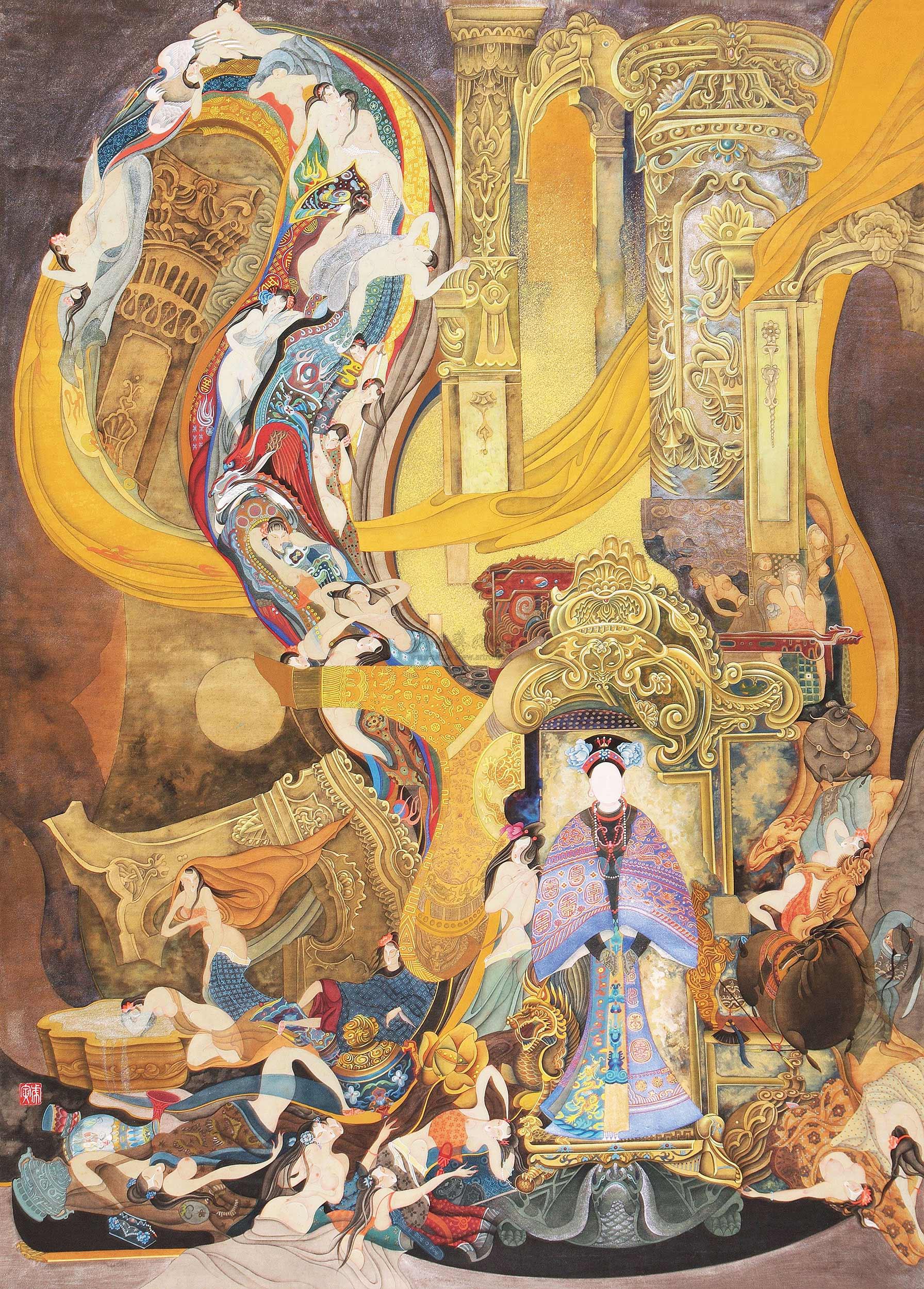 【慈禧 镜片 设色绢本】拍卖品_图片_价格_鉴赏_绘画_雅昌艺术品拍卖