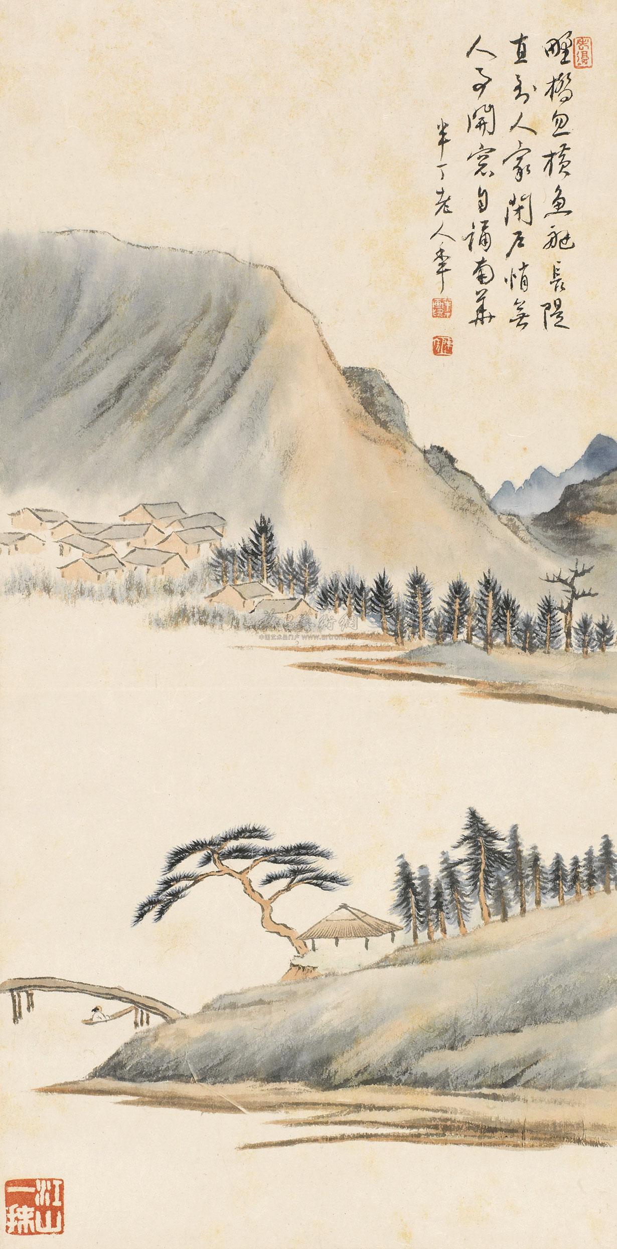 0814山水立轴设色纸本
