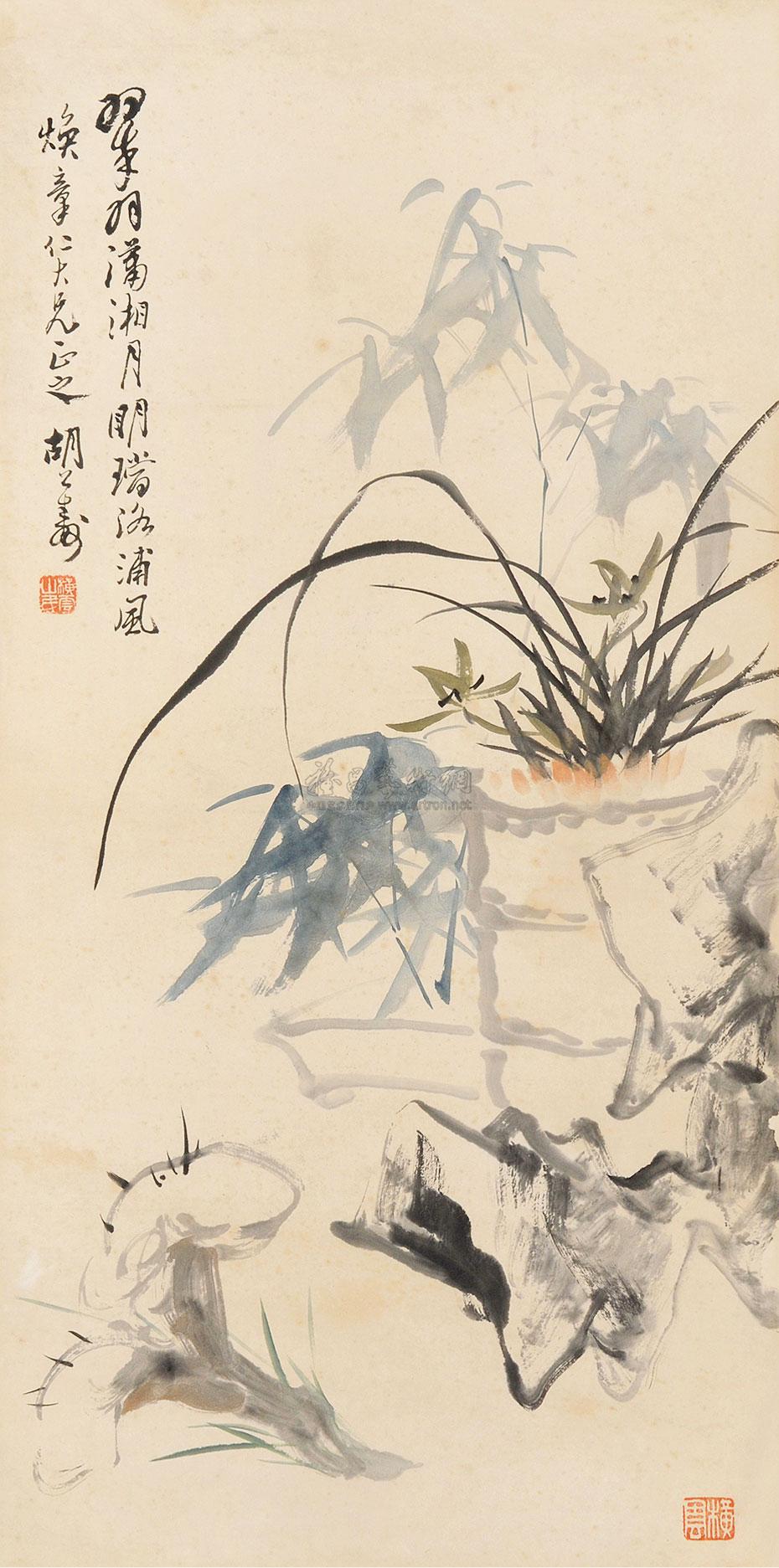 0323清韵图立轴设色纸本