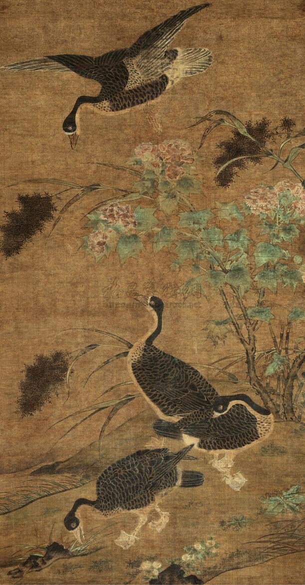 5730芦雁立轴绢本