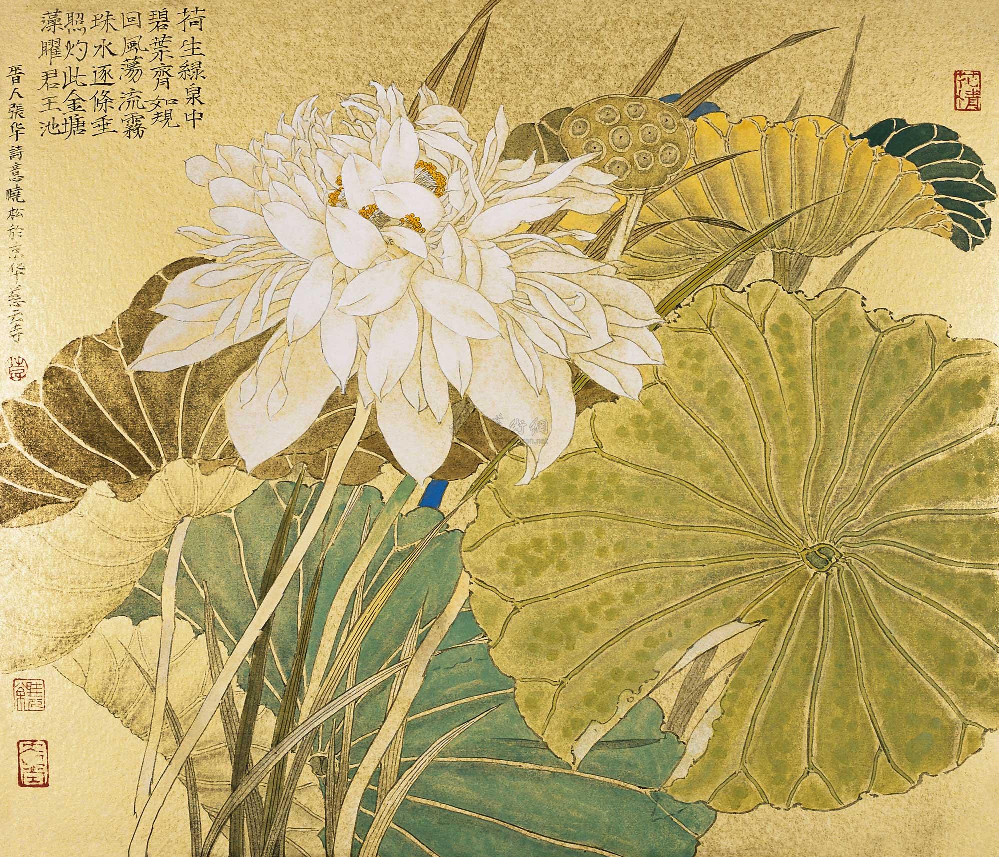 0667古人诗意卡纸设色纸本