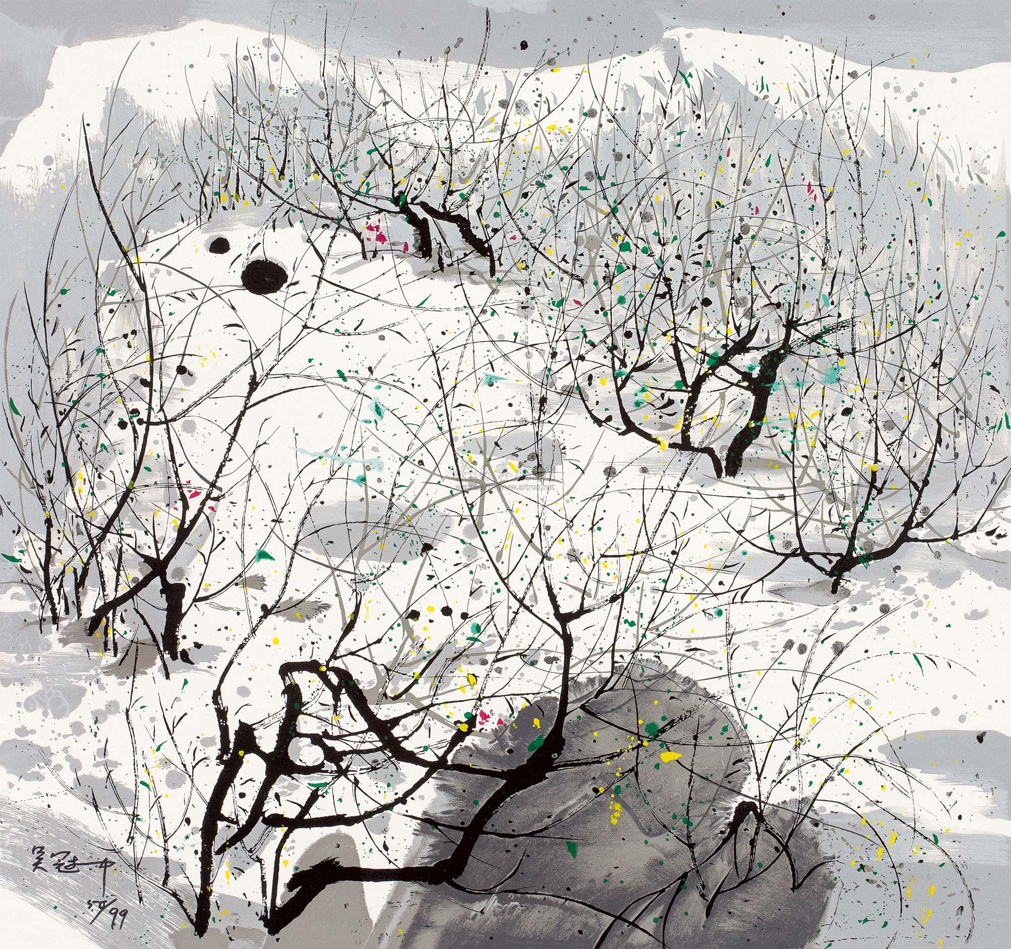 23072007年作遗忘的雪丝网版画
