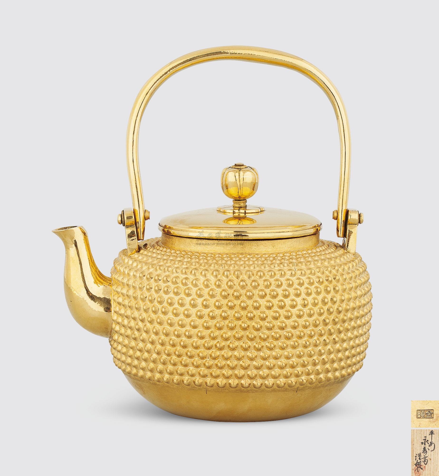 【平安永寿斋造霰形纯金金壶】拍卖品_图片_价格_鉴赏_金银琉璃珐琅器
