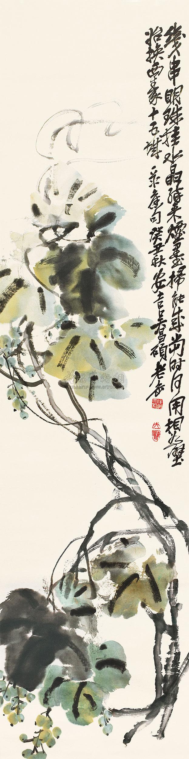 00381913年作葡萄立轴纸本