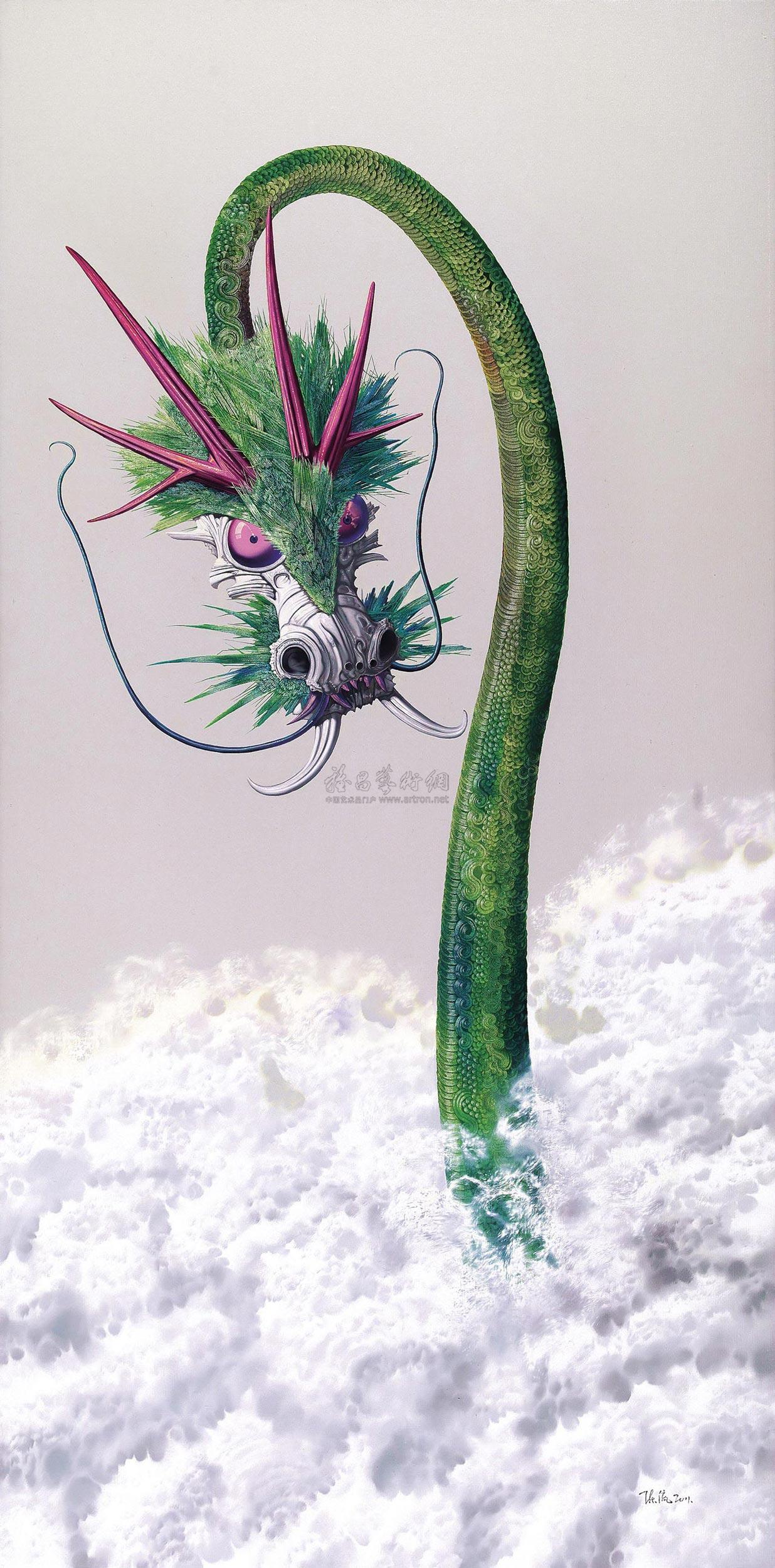 07202011年作青龙油彩画布