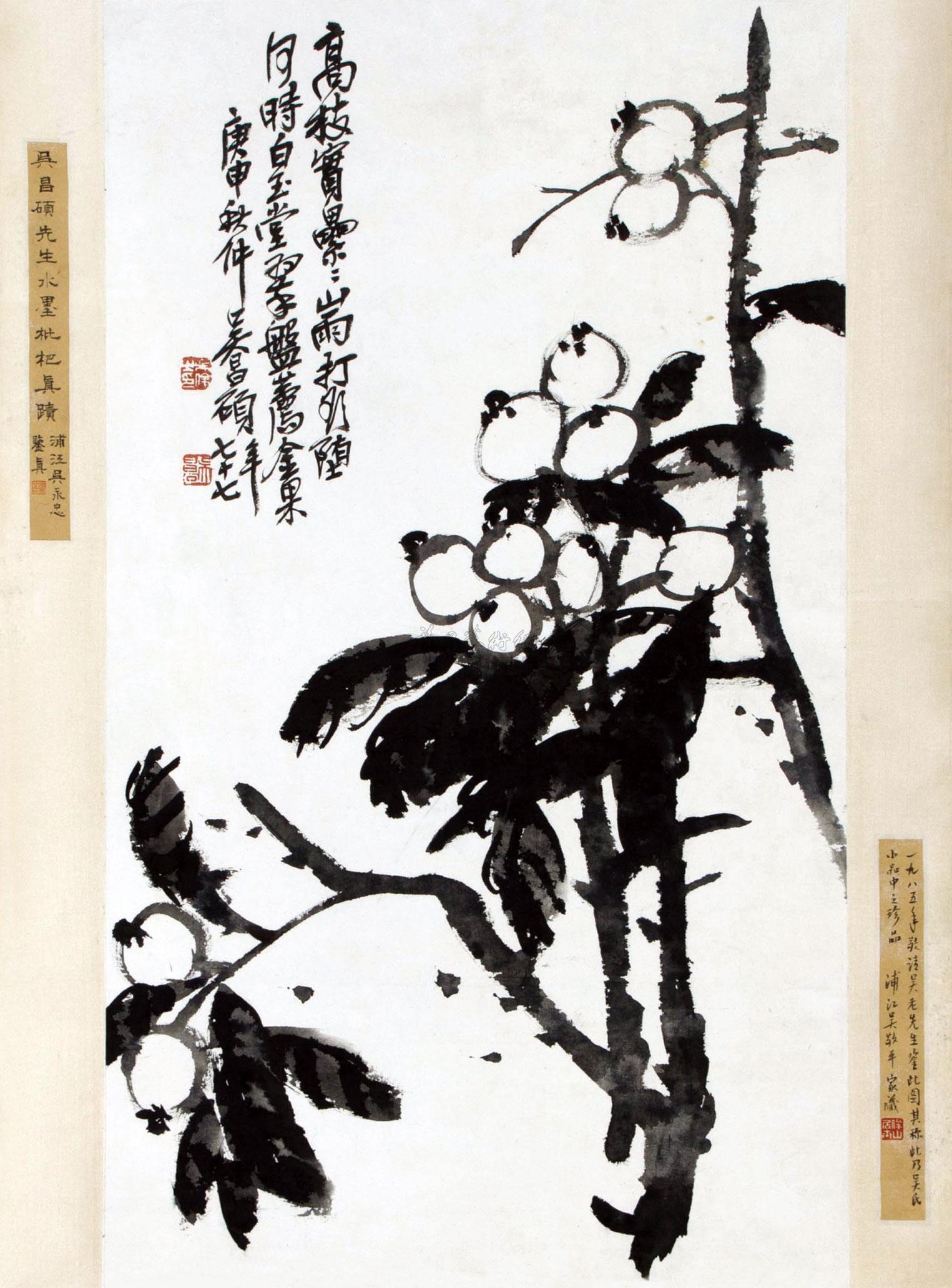 0097枇杷立轴水墨纸本